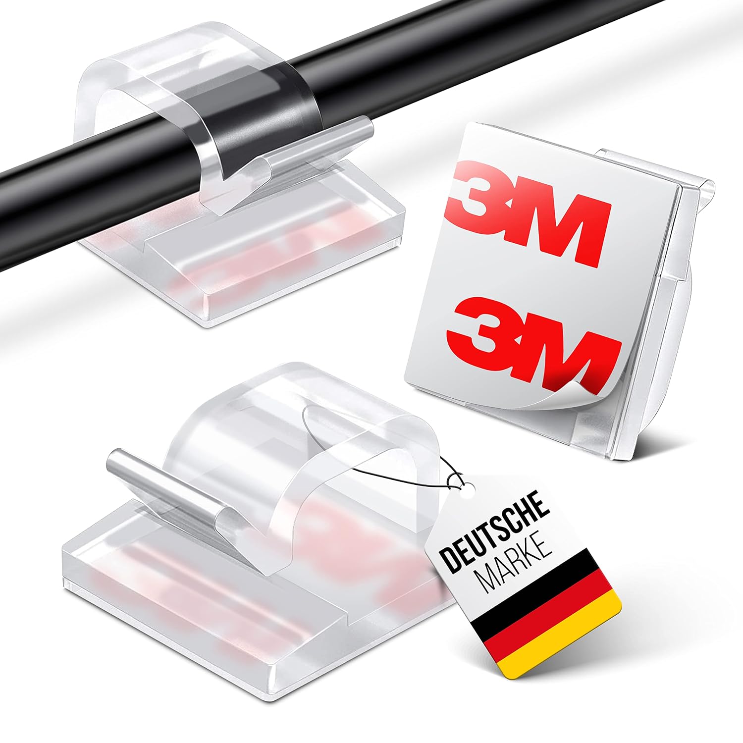 Detalle de MYMIND Kabelhalter selbstklebend 50 Stück