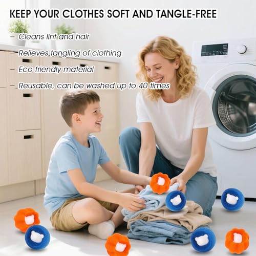 Detalle de Thryzaty 8-Pack Pet Hair Remover Washing Machine — Reusable Hair Catchers for Clothes, Bedding and More