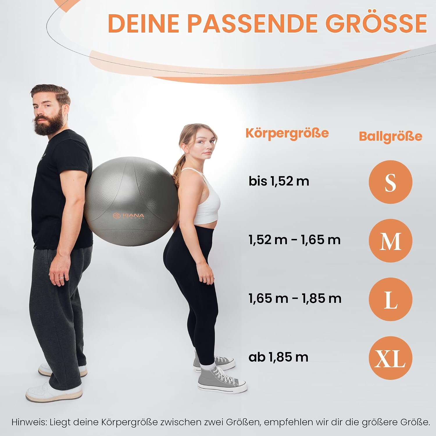 Thumbnail 4 de KIANA SPORTS Gymnastikball & Sitzball – Yoga Ball für Fitness & Büro