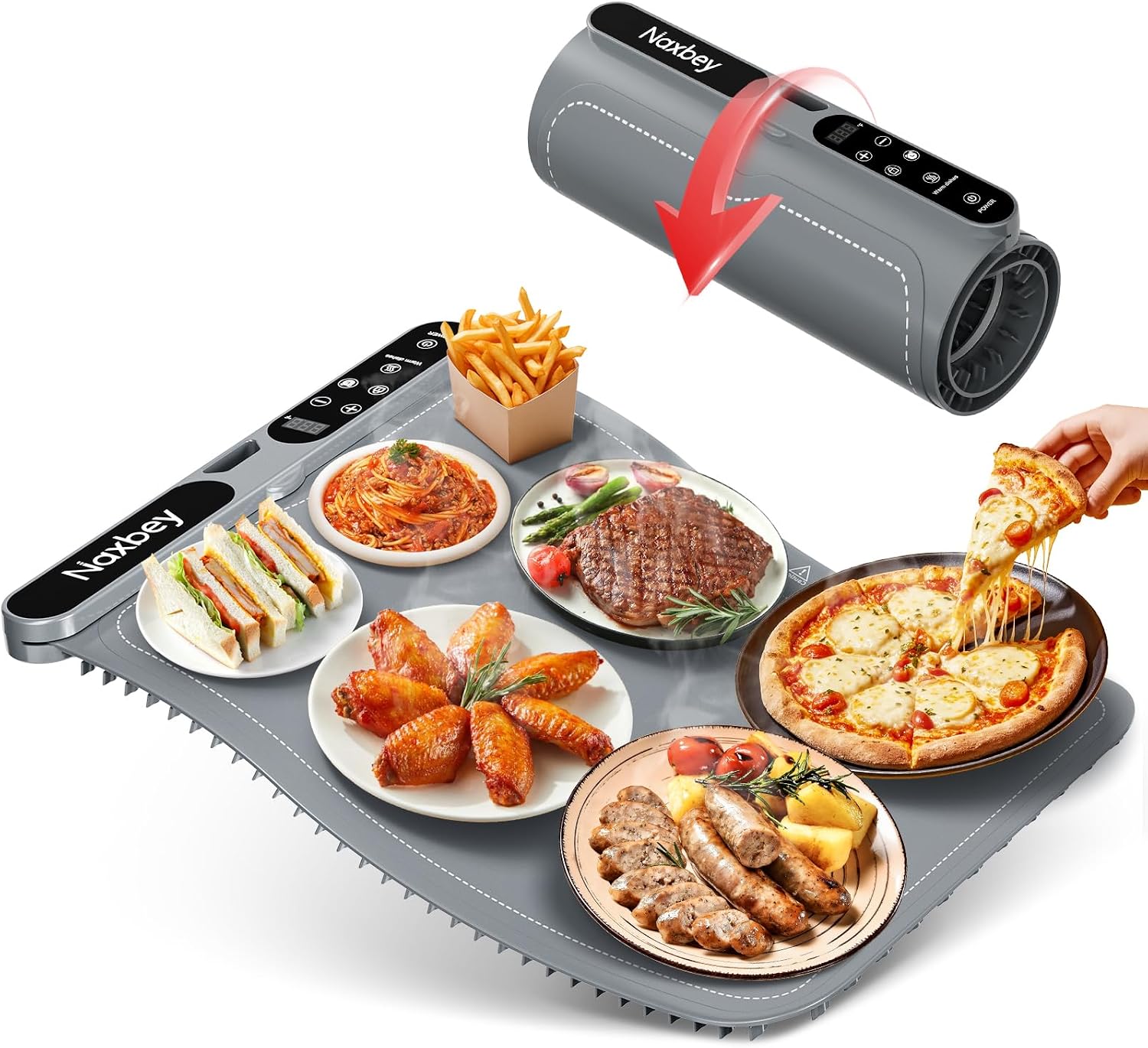 Detalle de NAXBEY Food Warming Mat, 23.6 x 15 in