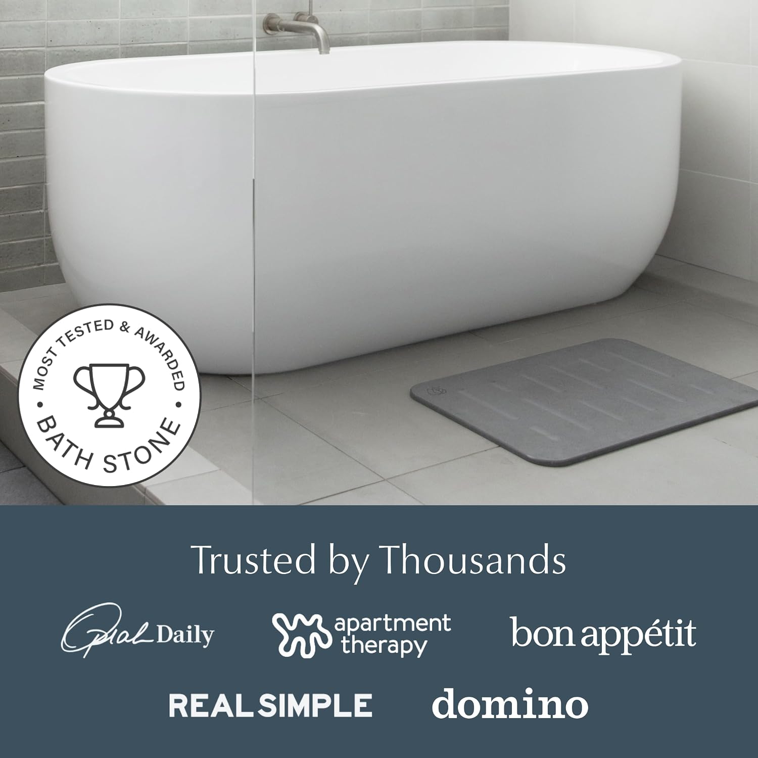 Detalle 2 de Dorai Home Bath Stone quick-drying bath mat
