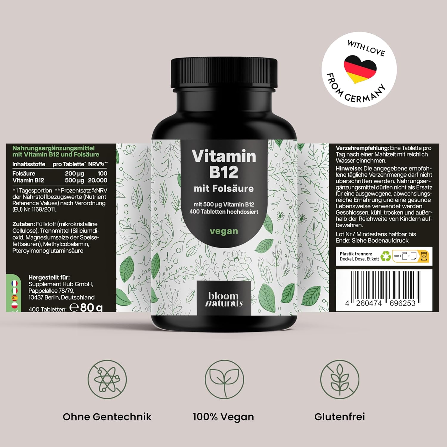 Thumbnail 5 de Vitamin B12 hochdosiert 400 Tabletten