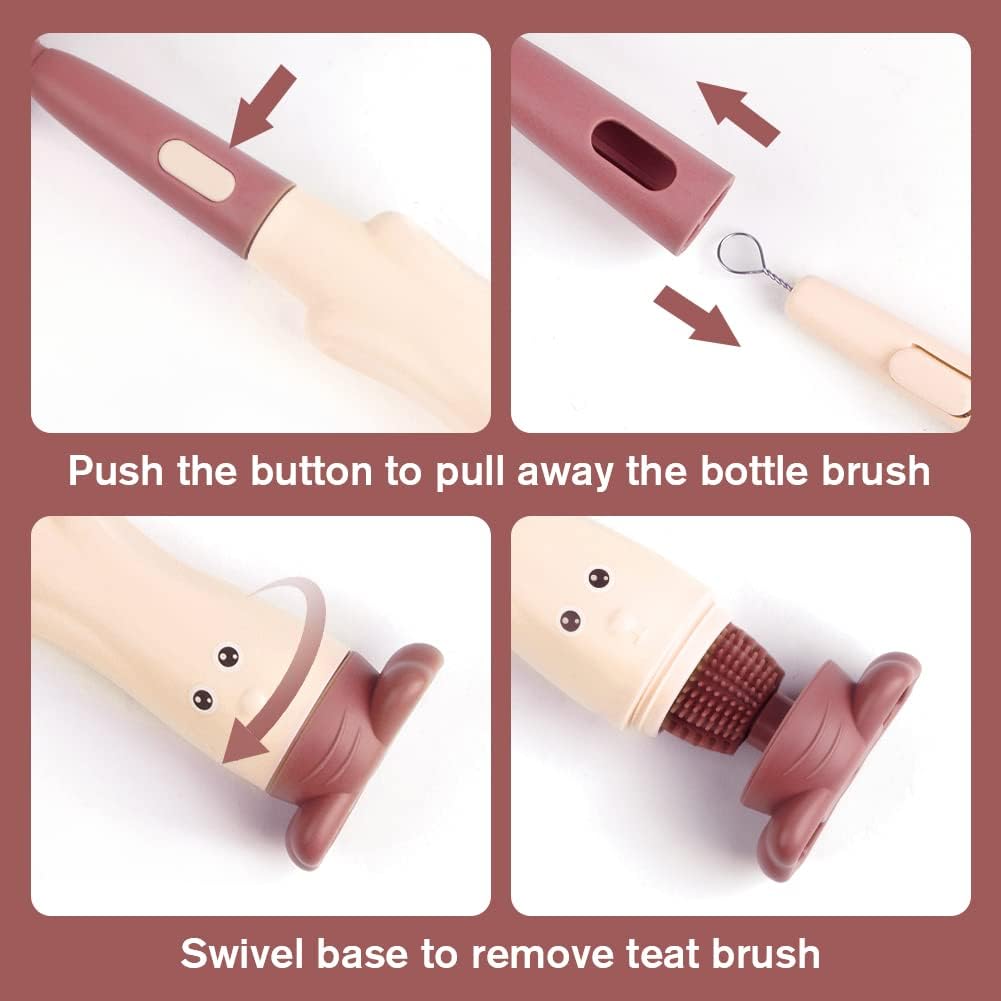 Detalle 2 de Vicloon Spazzola 3-in-1 per Biberon: pulizia efficace di ciuccio, cannucce e tetti in silicone