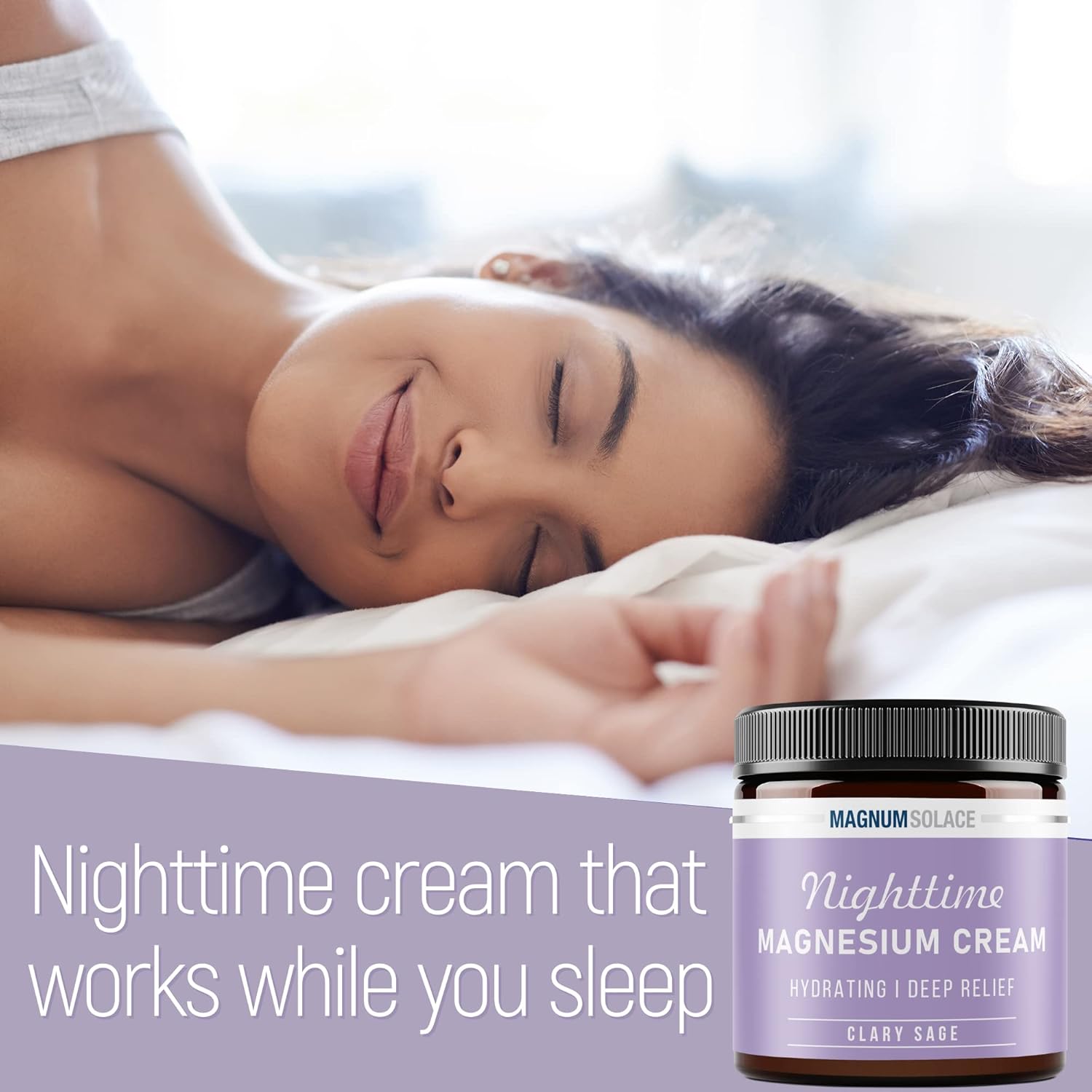 Detalle de Magnum Solace Magnesium Lotion 8 oz topical cream