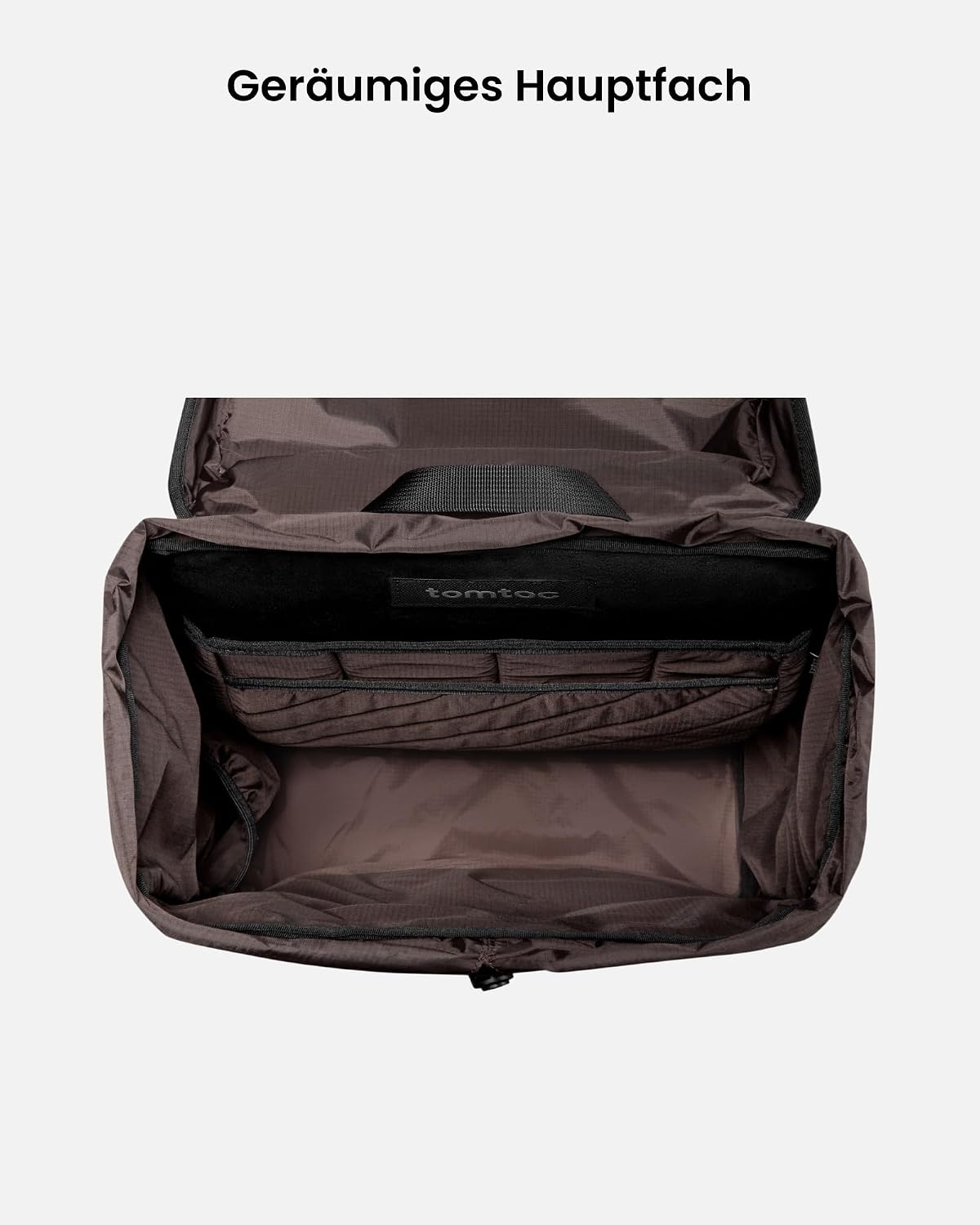 Thumbnail 3 de tomtoc VintPack-TA1 Laptop-Rucksack (22 Liter) Vintage Daypack für 13–15,6 Zoll, Schwarz
