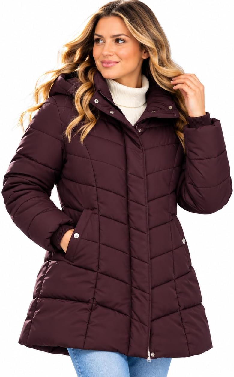 Detalle de Steve Madden Long Puffer Coat heavyweight insulated parka