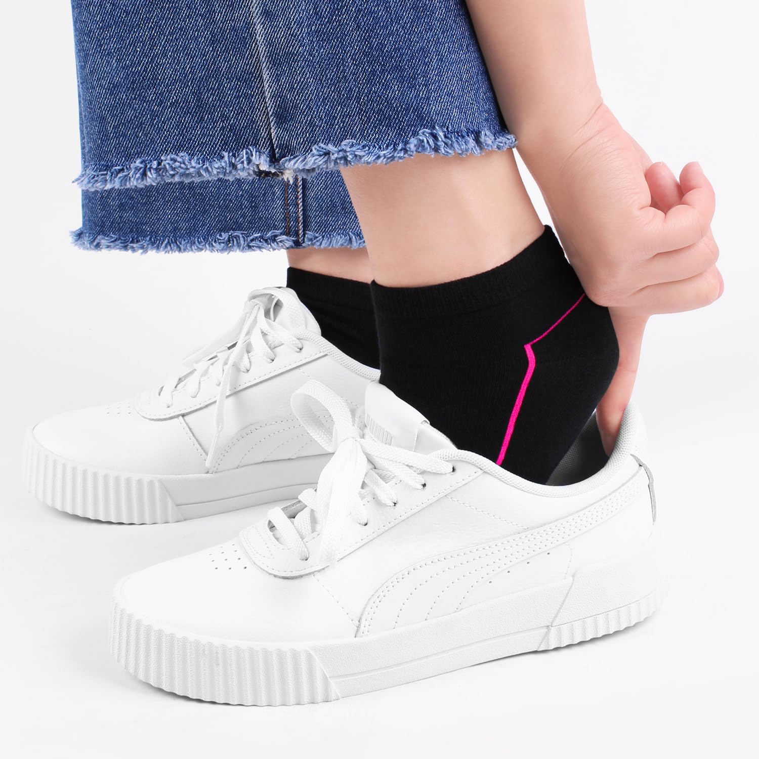 Detalle de L&K-II 12 paia di calze sportive sneaker in cotone da donna e unisex 92276