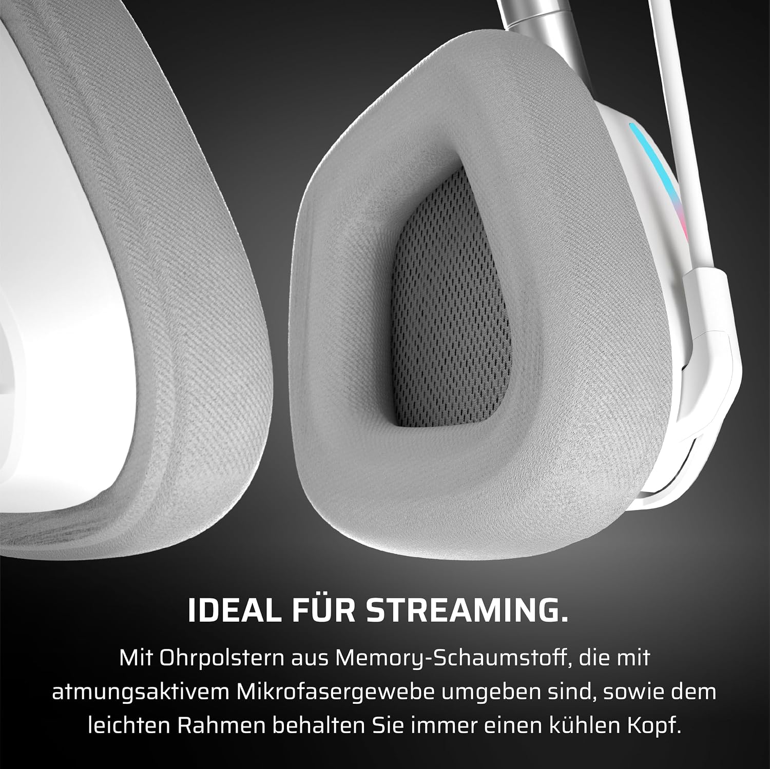 Thumbnail 6 de Corsair Void v2 Wireless Gaming-Headset mit Bluetooth, Dolby Atmos und bis zu 70 Stunden Akkulaufzeit – Weiß