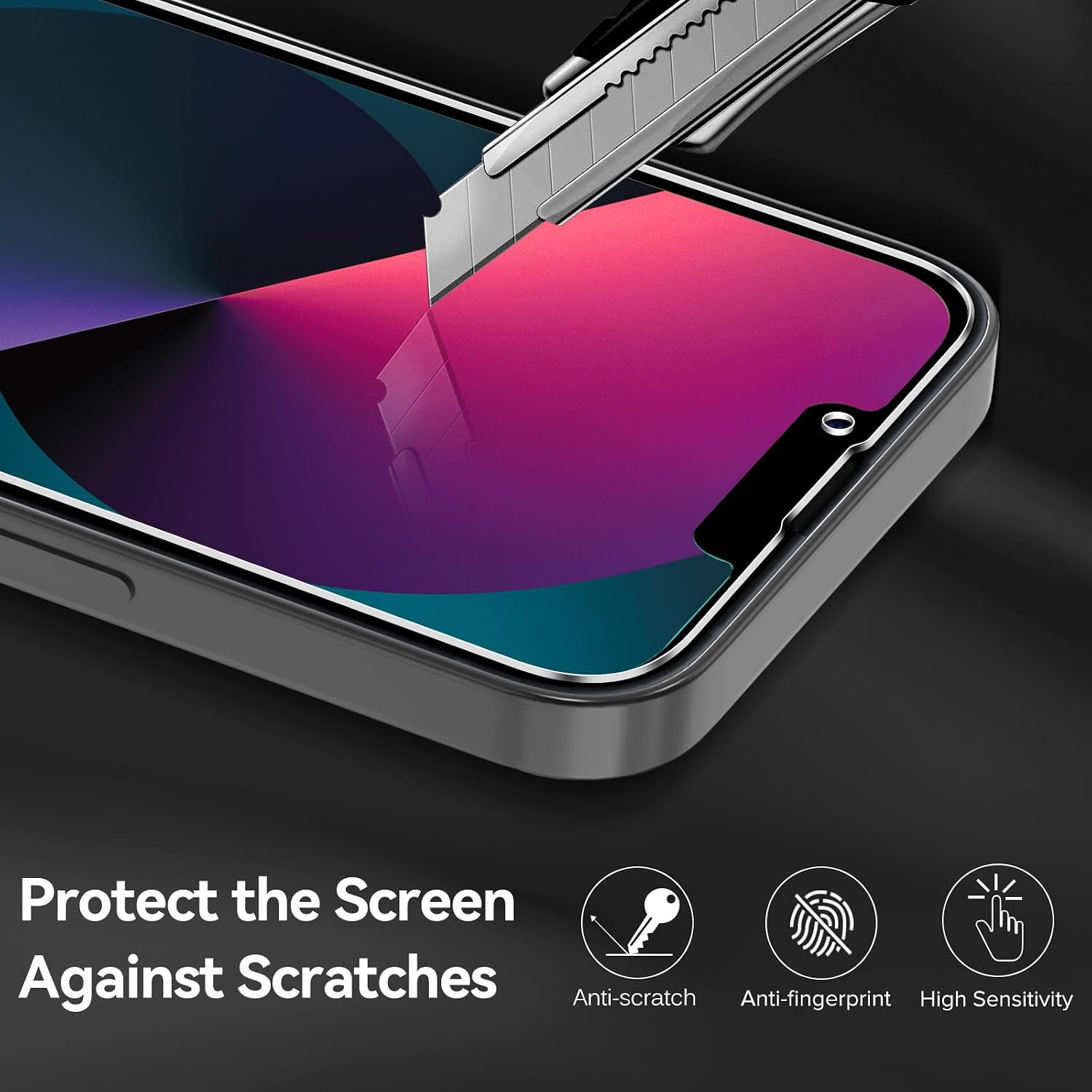 Detalle de ivoler 3-in-1 Magnetic Case for iPhone 13 with 2 Pack Screen Protectors (MagSafe Compatible) – Slim, Shockproof & Matte-Black