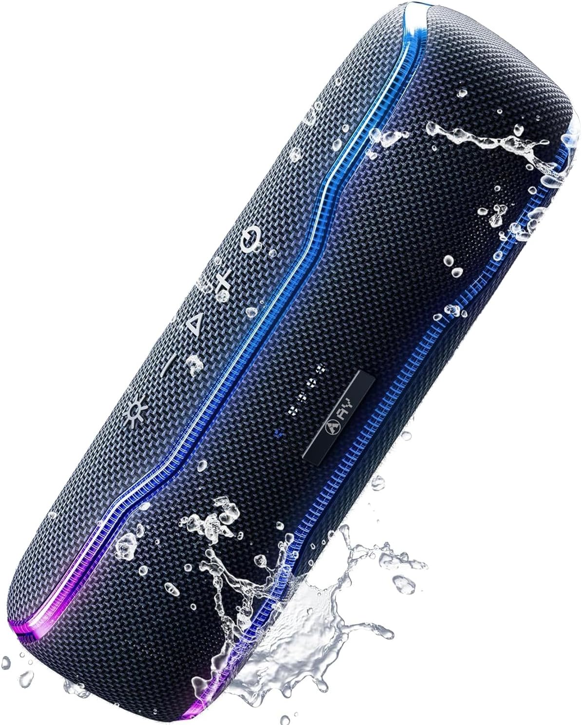 Detalle de AY Bluetooth Lautsprecher Musikbox – IPX7, 25 W, Dual Pairing, 24 h Akku, mit bunten Lichtern