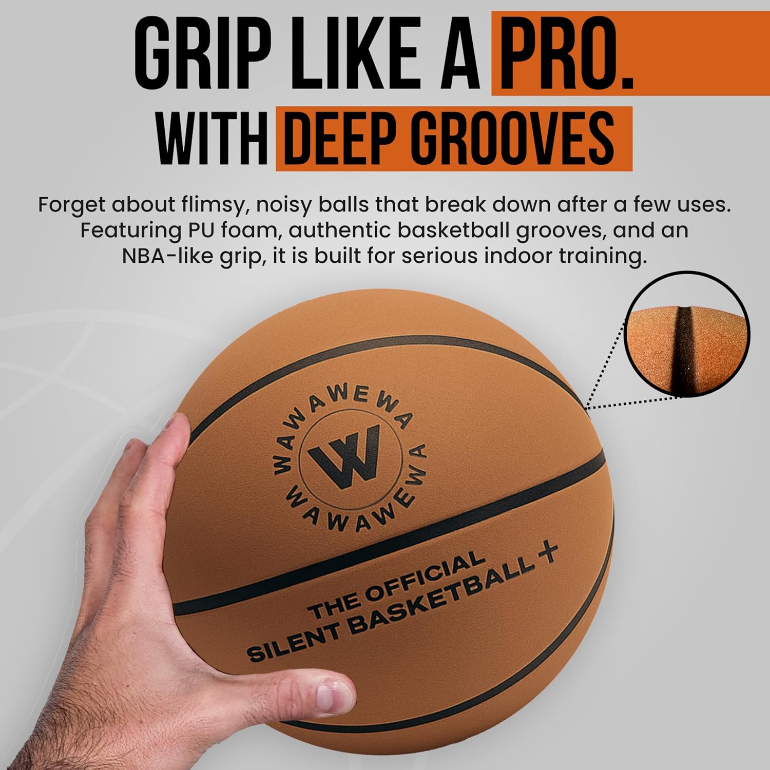 Detalle de WAWAWEWA The Official Silent Basketball 29.5"