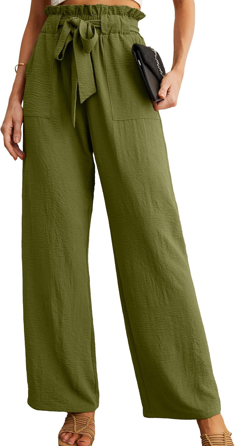 Detalle de IWOLLENCE Wide Leg Pants High Waist