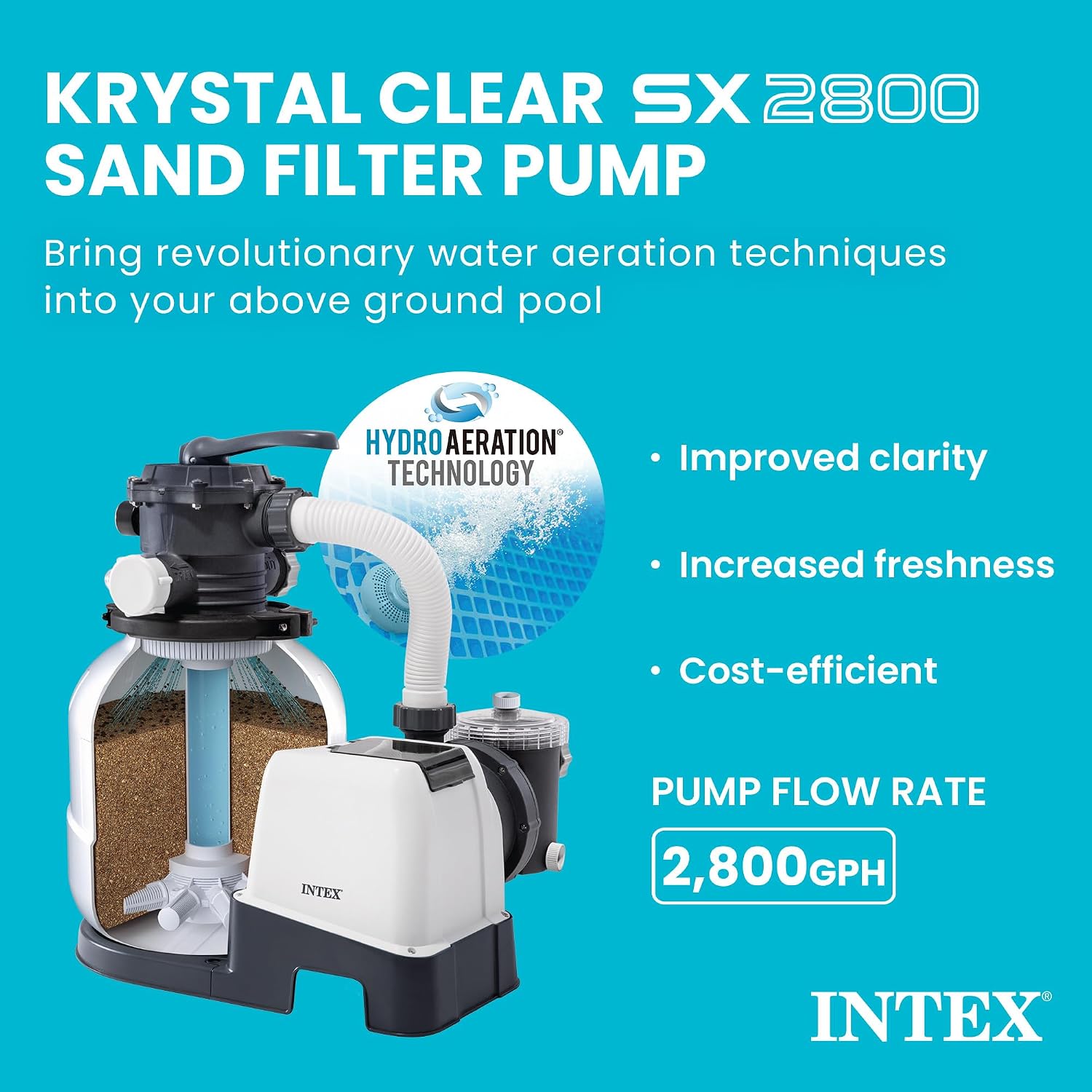 Thumbnail 1 de INTEX Krystal Clear 2,800 GPH Sand Pump