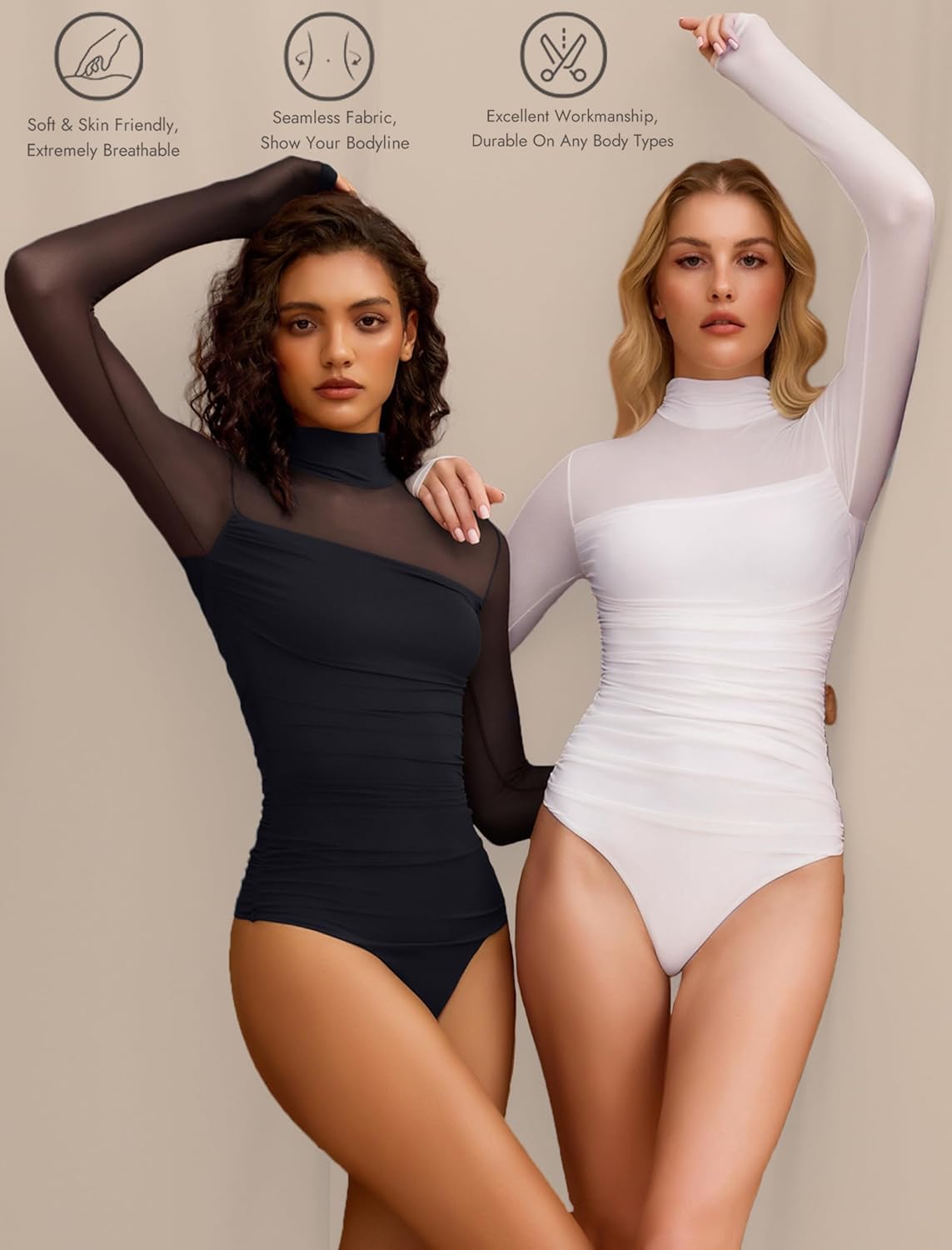 Thumbnail 2 de Avidlove Bodysuit Long Sleeve Turtleneck