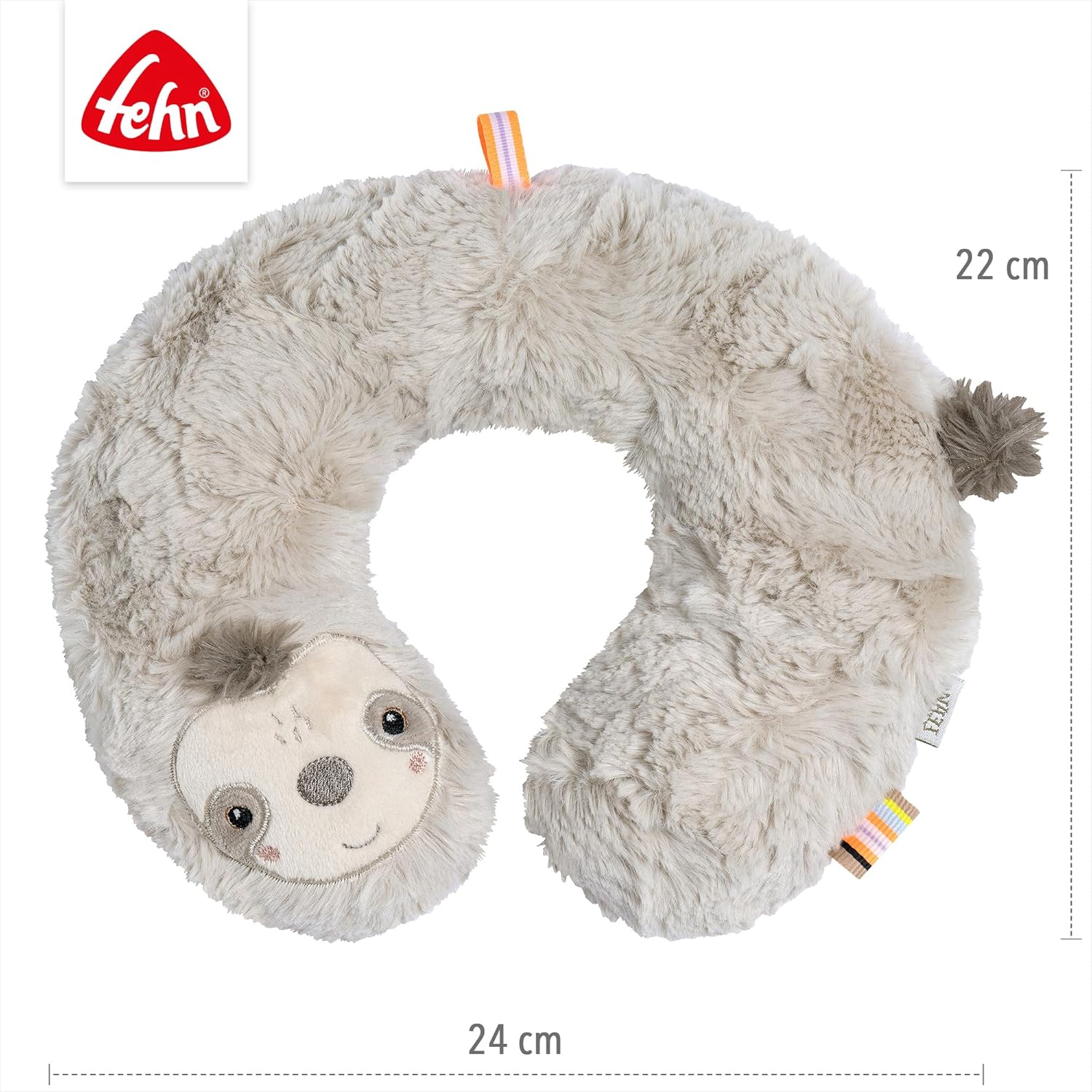 Thumbnail 4 de Fehn Nackenstütze Faultier – Nackenkissen mit Tierapplikation für Auto, Babyschale und Kinderwagen