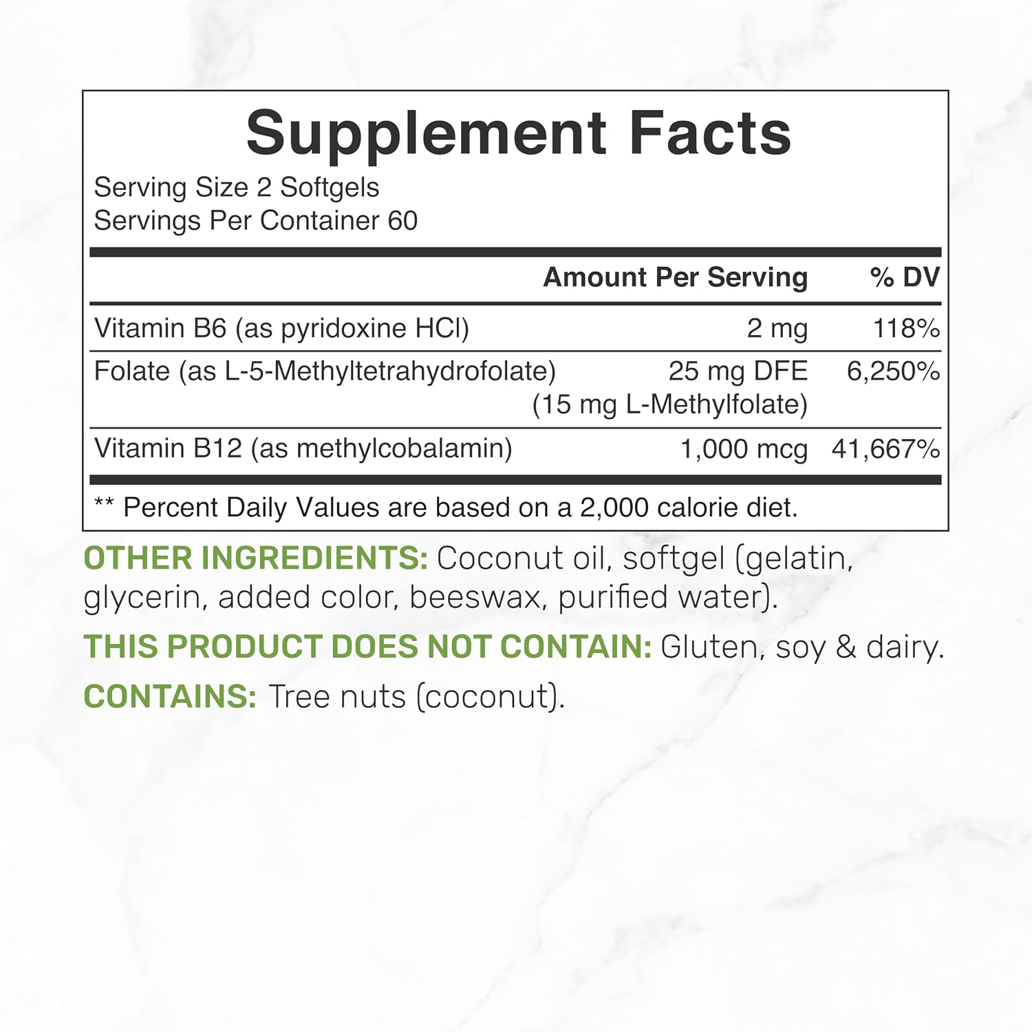 Detalle de L-Methylfolate Supplement 15 mg