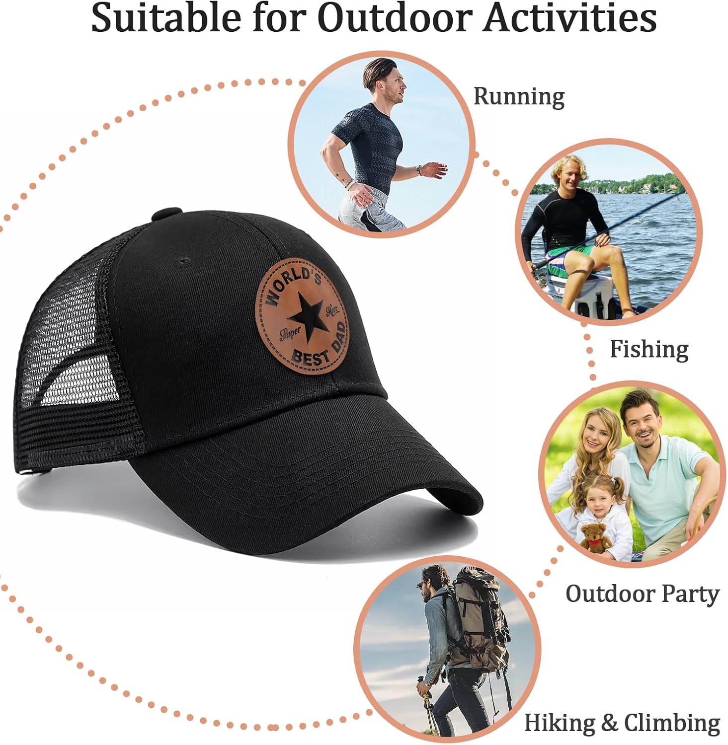 Detalle de Casleovf Fathers Day Cap Gifts from Daughter Son – Adjustable Baseball Cap for Dad, Stepdad, Grandad and More