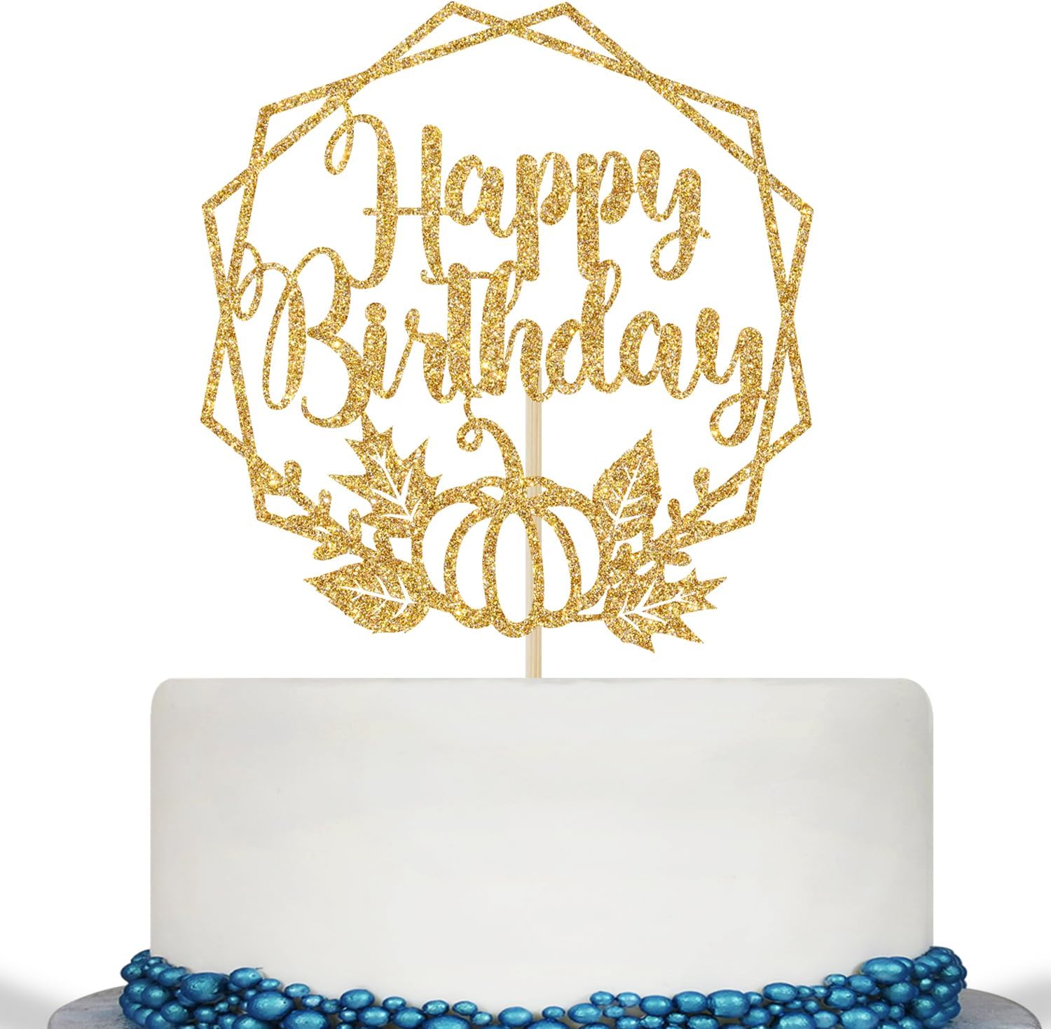 Detalle 2 de Pumpkin Birthday Cake Topper, 5.9-Inch Sticks