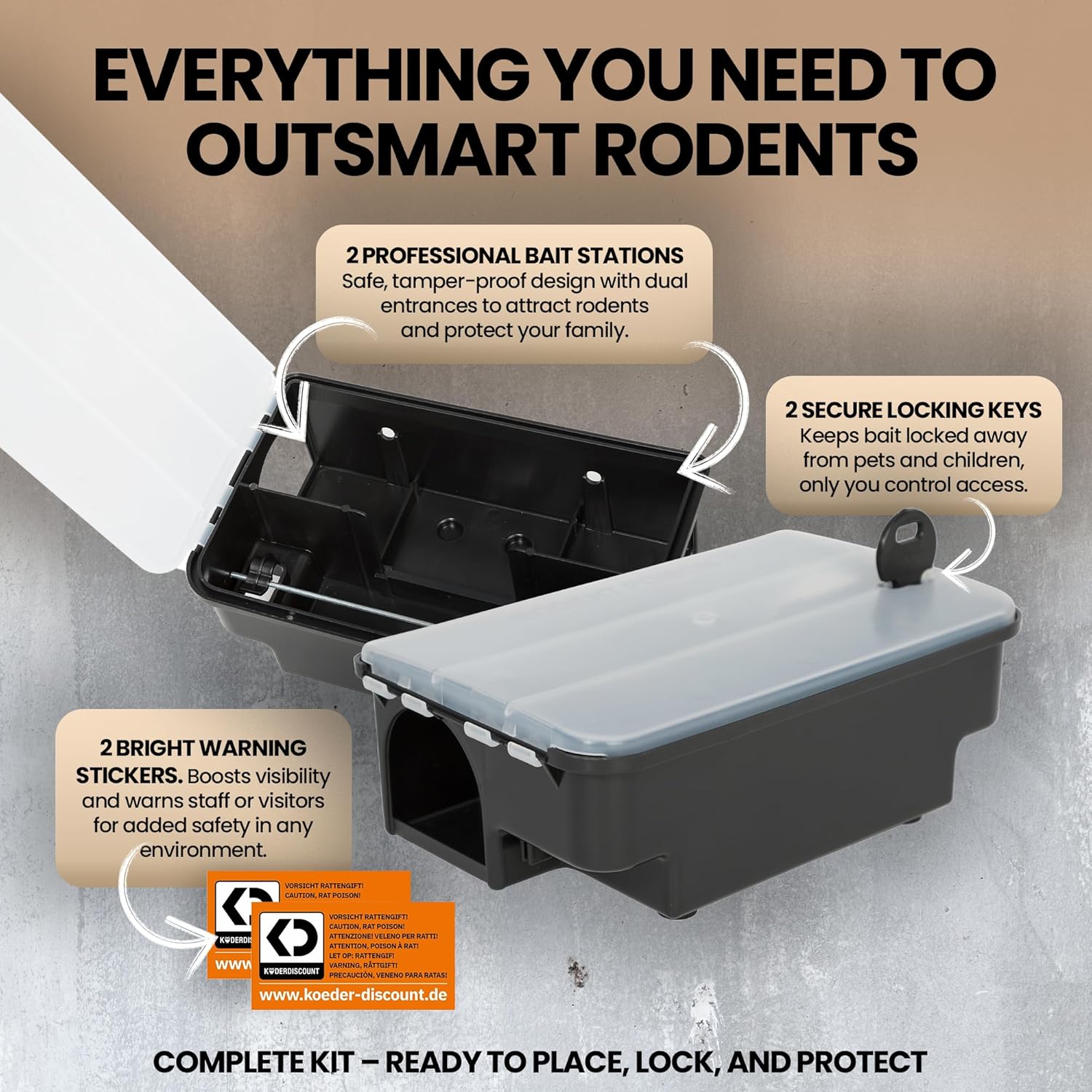 Thumbnail 2 de Köder-Discount Rat & Mouse Bait Station 2-pack 🐭