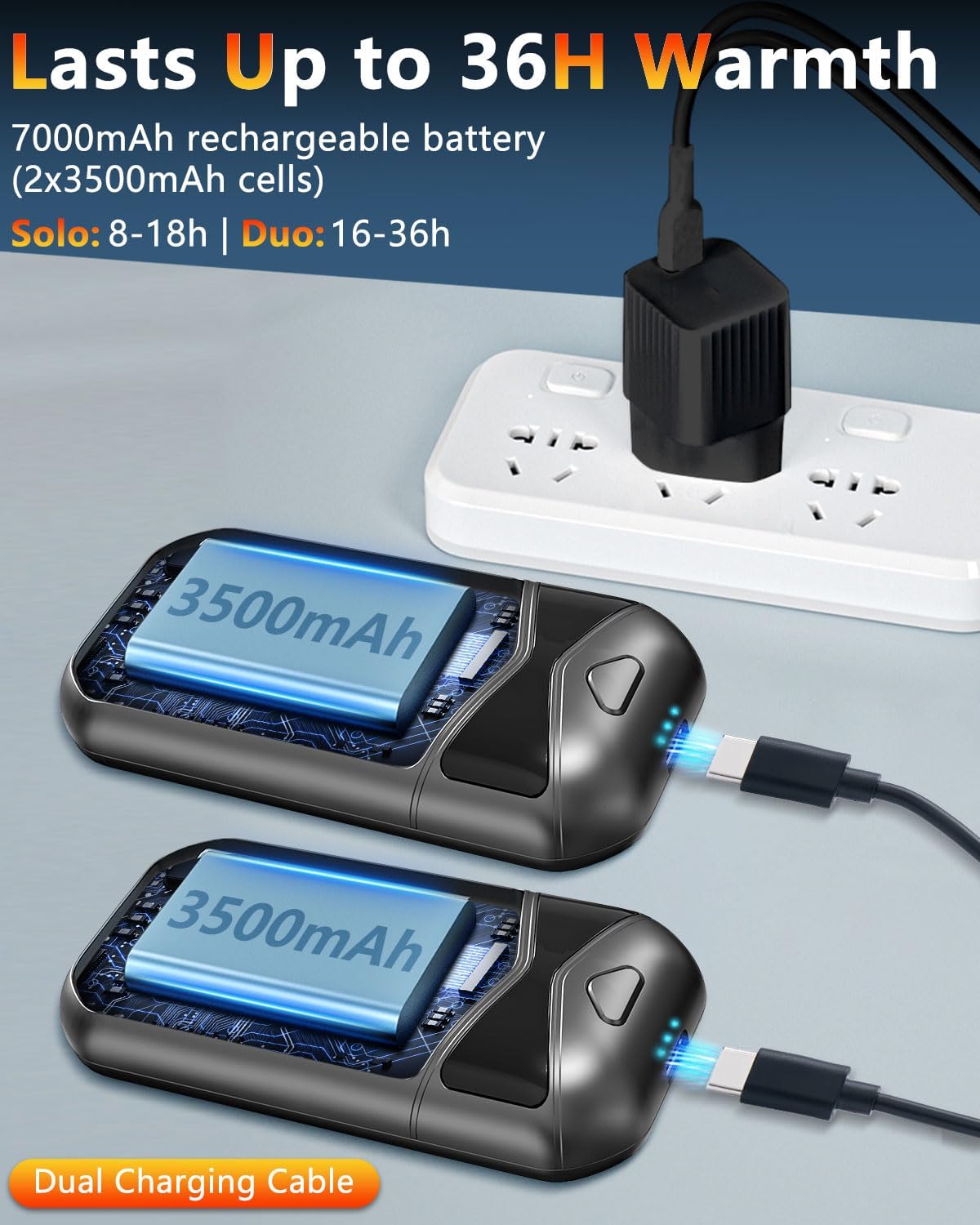 Thumbnail 4 de DDKJ Hand Warmers 7000mAh rechargeable pack