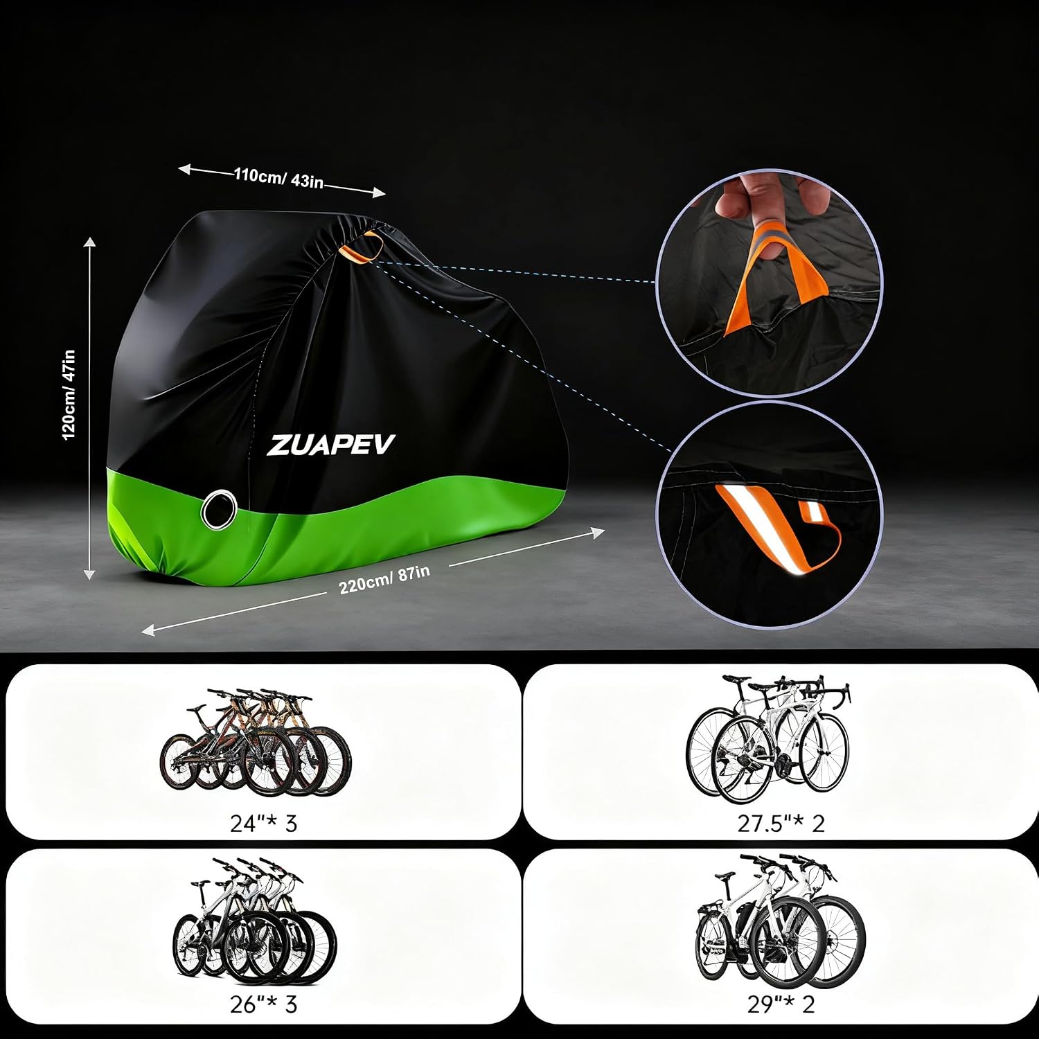 Thumbnail 5 de ZUAPEV Fahrradabdeckung 208x112x110 cm