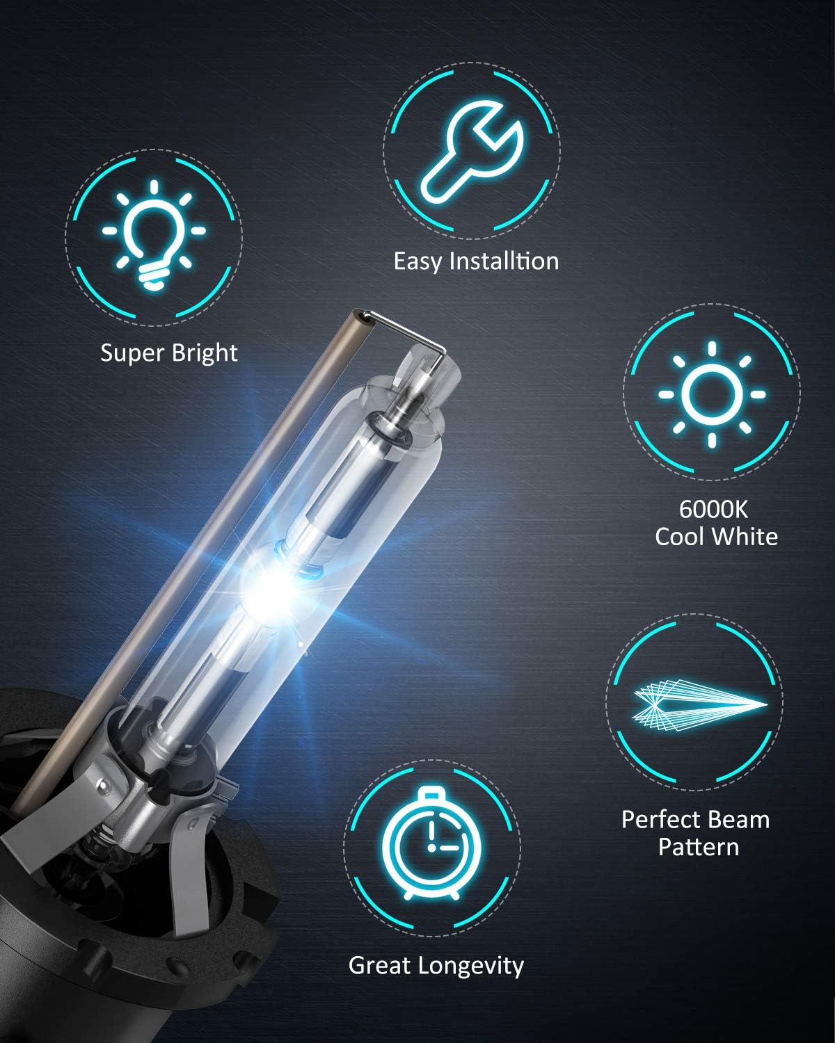 Thumbnail 4 de Nilight D2S HID Bulb 6000K Diamond White for Cars
