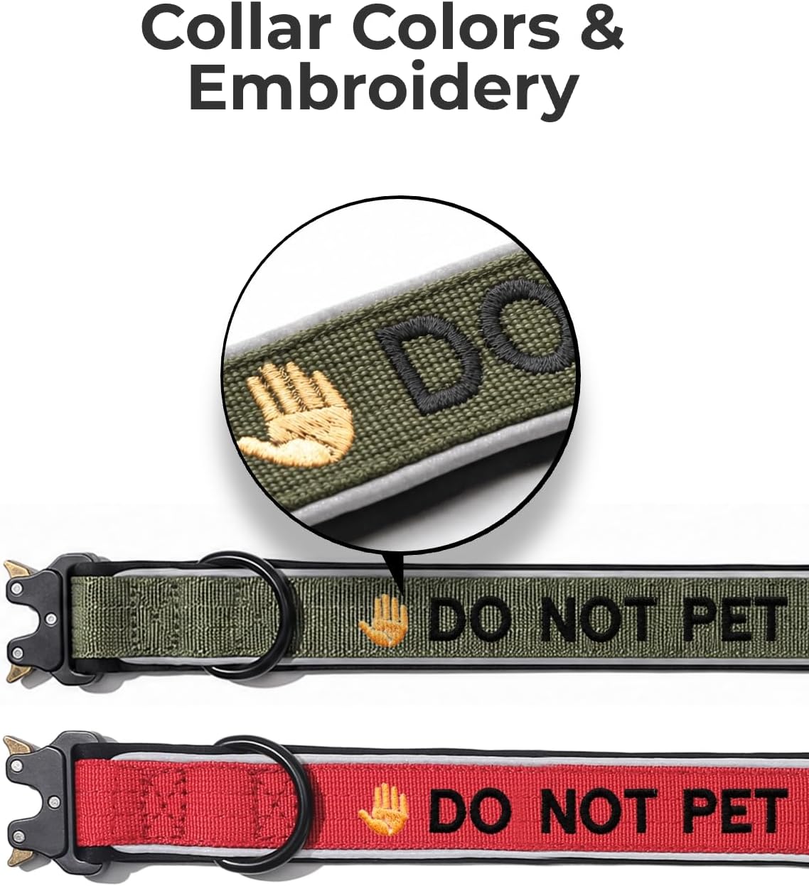 Detalle de DO NOT PET Tactical Dog Collar, Large