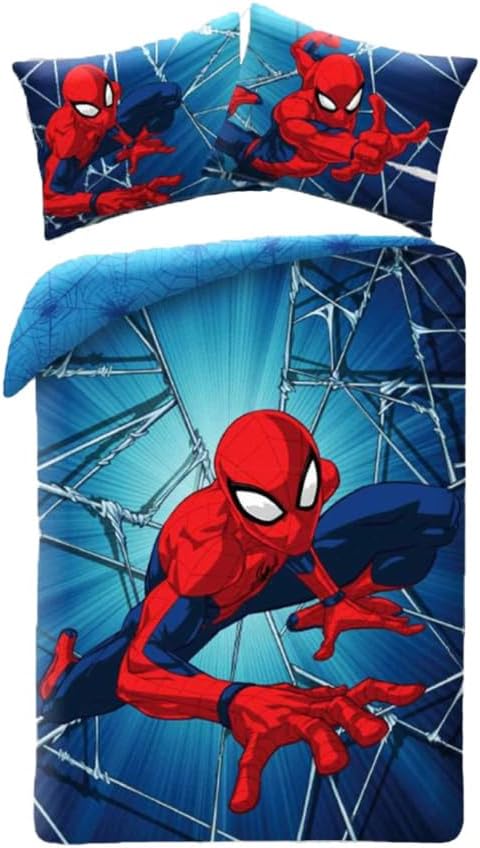 Detalle de Spiderman Collection de literie pour enfant – Dynamic Kinder Bettwäsche (Klein) 100-135 cm × 40-60 cm