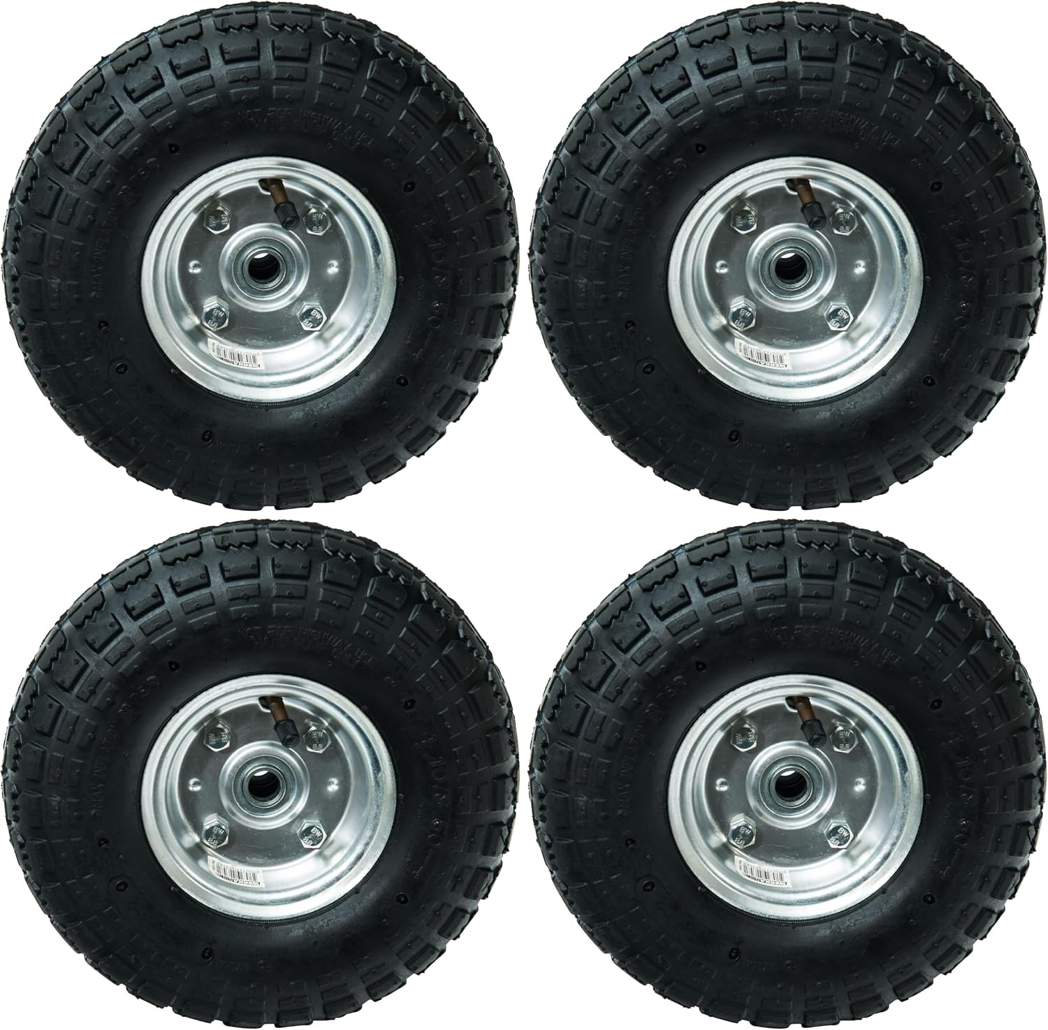 Detalle de WERKA PRO Roue Gonflable Axe Déporté – Ø260 x 85 mm, Alésage 16 mm, Jante Métal Galvanisé
