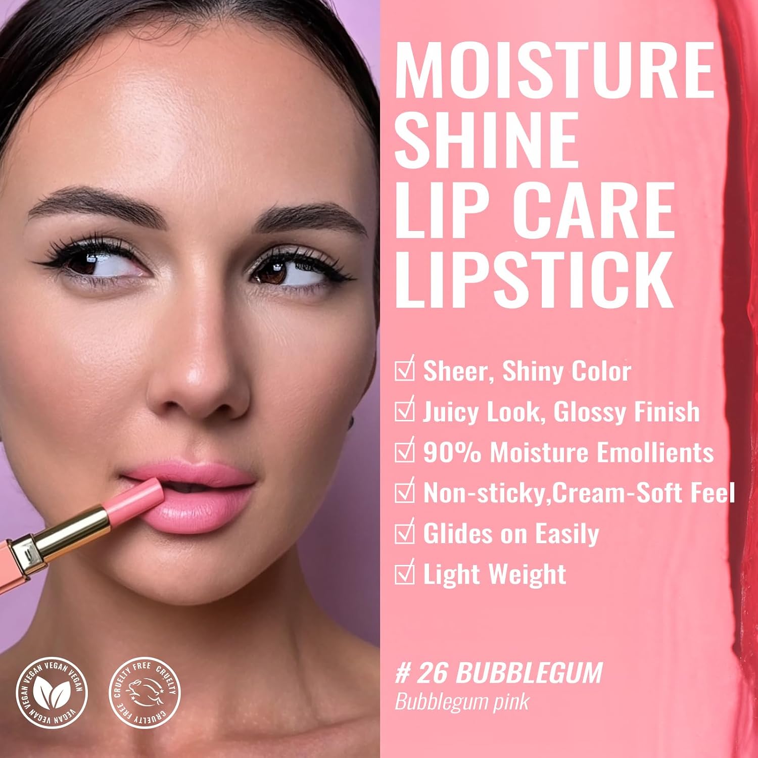Detalle 2 de Oulac Rossetto nutriente rosa 26 Bubblegum