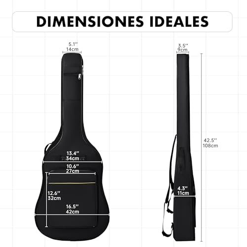 Detalle de Funda Guitarra Clásica y Española de T-LOVENDO.ES: acolchada, impermeable y forma mochila ergonómica