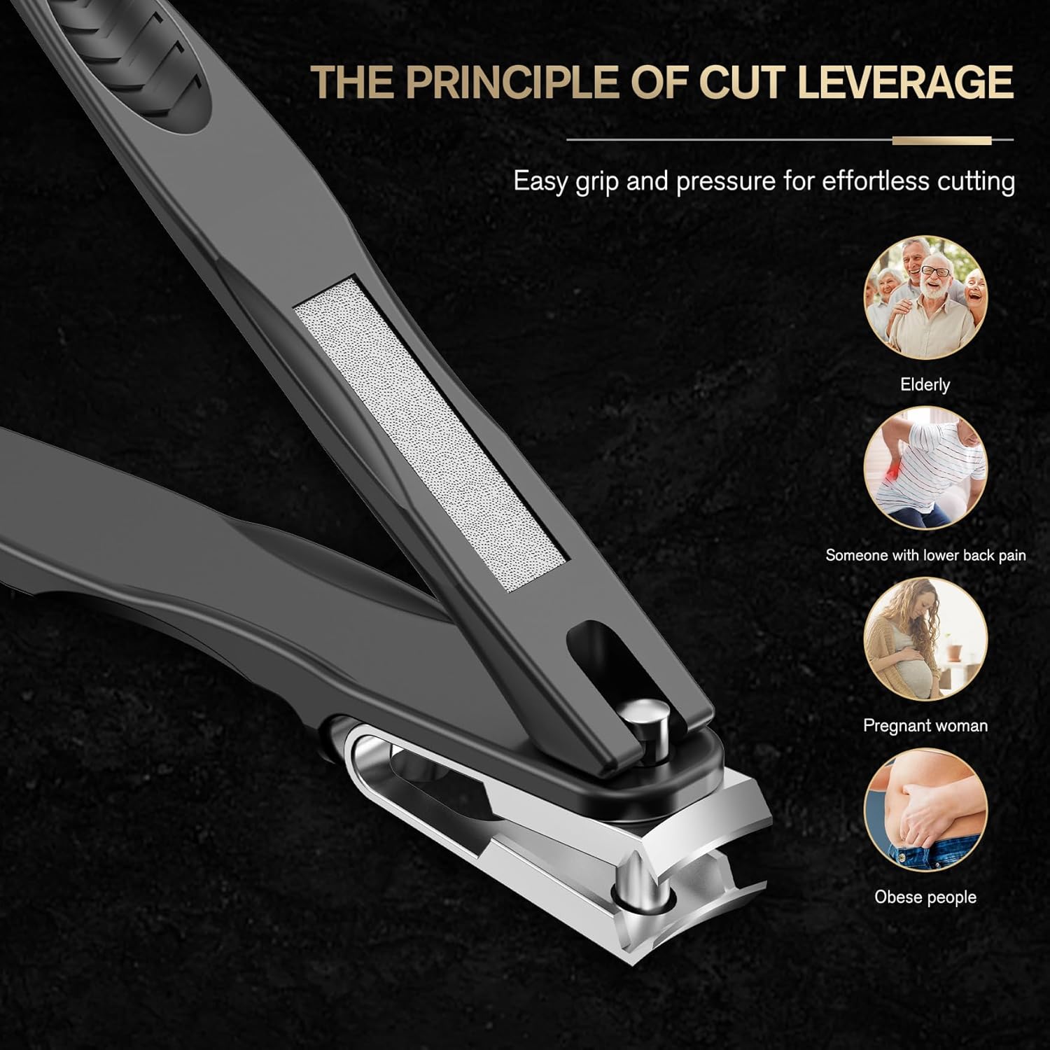 Detalle de FERYES 360° Rotating Nail Clippers for Seniors – Long-Handle Toenail Clippers for Thick Nails