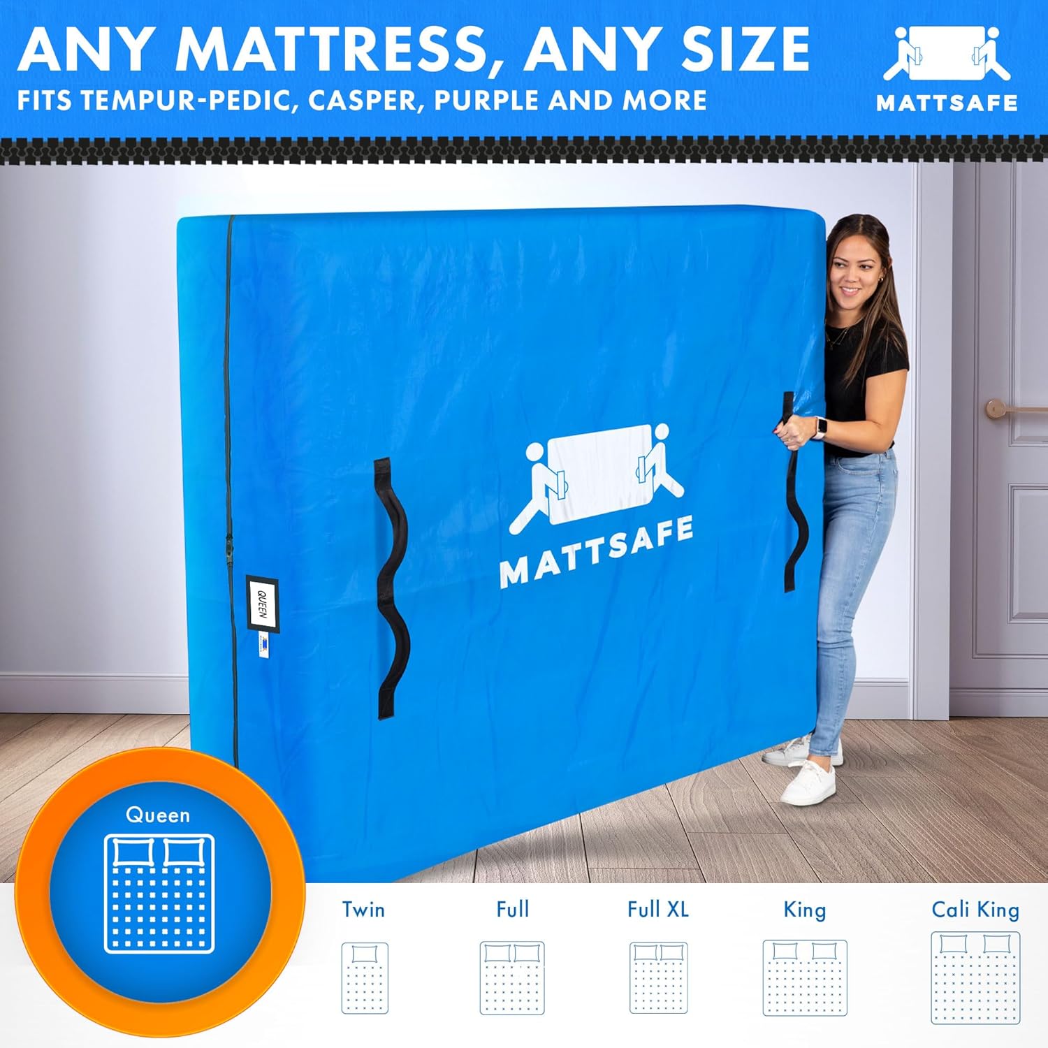 Thumbnail 5 de Nordic Elk Mattress Bags Queen 8-Handle Moving Cover