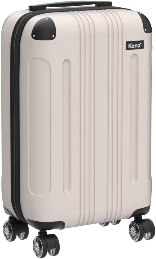 Thumbnail 3 de Kono 28 Inch Large Hard Shell Luggage with 4 Spinner Wheels (Beige) – ABS+PC, 105 L