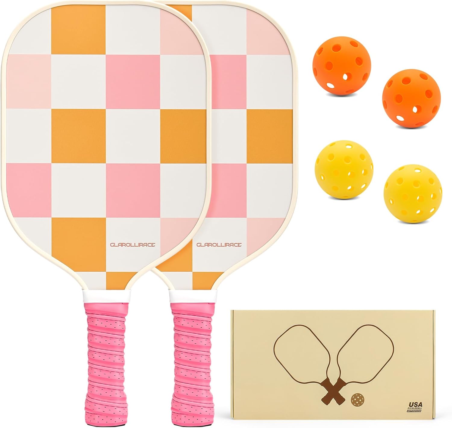 Thumbnail 6 de Glarollirace Pickleball Paddles Set of 2 | USAPA-Approved 4-Paddle Pack with Balls and Bag