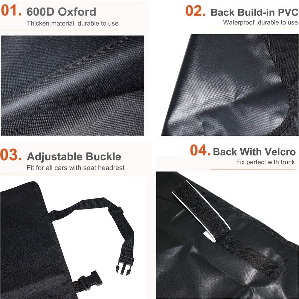 Detalle 2 de WeFine Car Boot Liner for Dogs: Universal Waterproof Boot Cover with Bumper Protection