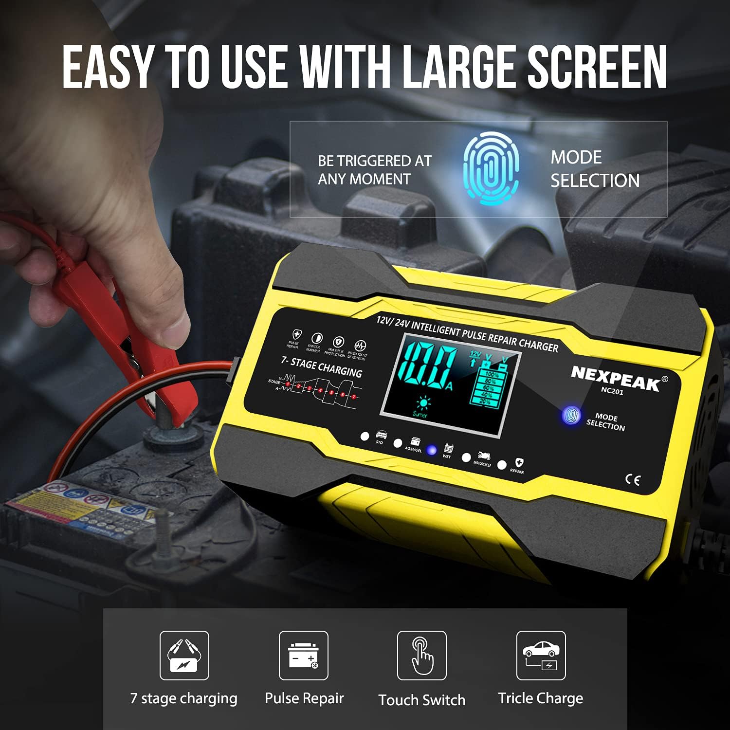 Thumbnail 5 de 10-Amp Smart Battery Charger 12V/24V ⚡