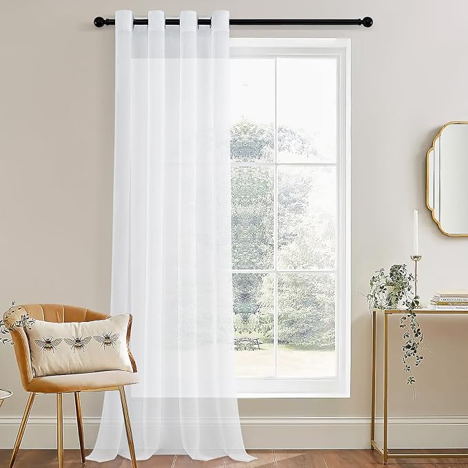 Detalle de MRTREES Cortinas Translucidas Para Salón y Dormitorio 2m🪟