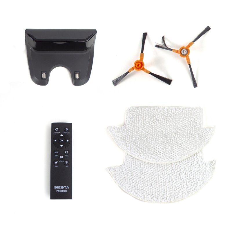 Detalle 2 de Prixton Siesta robot aspirador negro ultrafino con WiFi y app