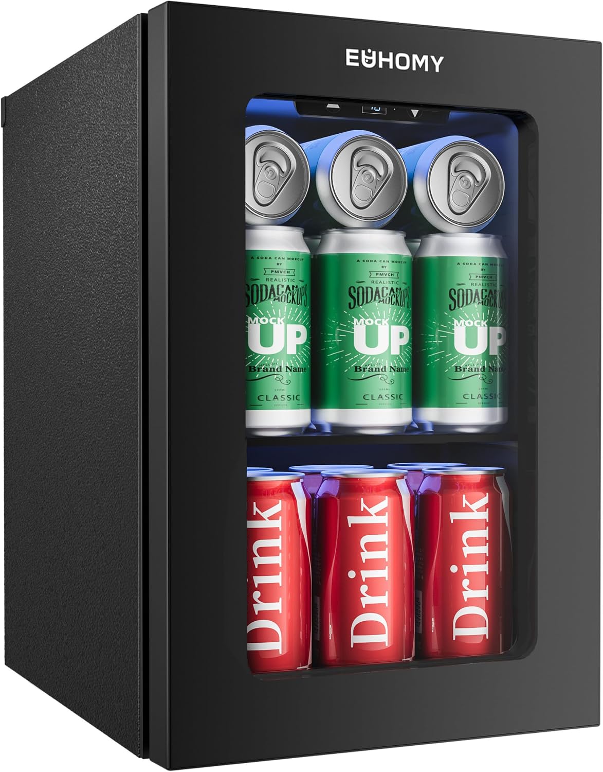 Detalle de EUHOMY FWC008-11 18L Beverage Refrigerator with Compressor Cooling and LED Light