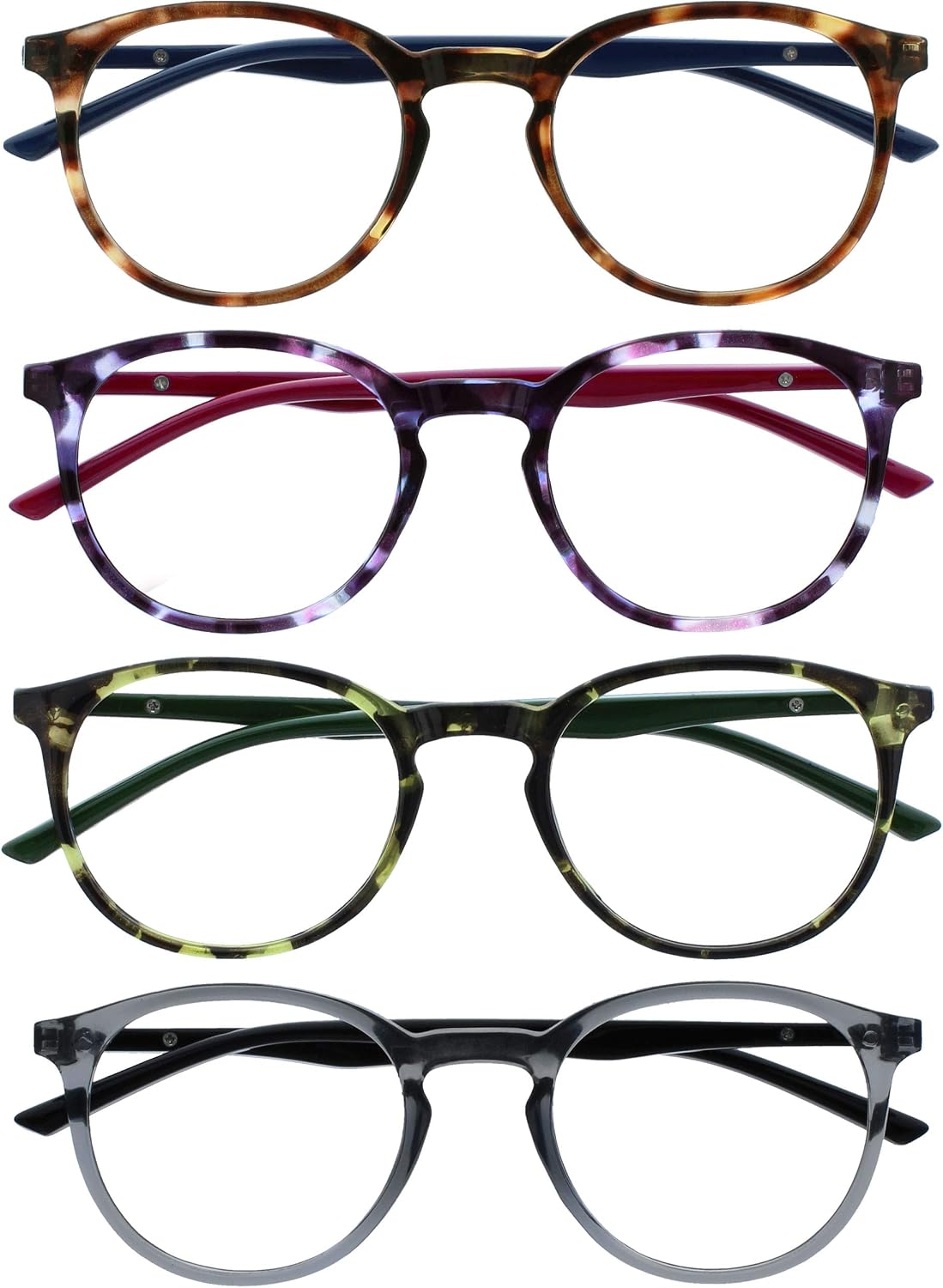 Thumbnail 6 de OPULIZE MET Bluelight-Lesebrille (schmal, rund) mit Federscharniere – 3er- und 4er-Pack, inkl. Etui, Grad +3,50