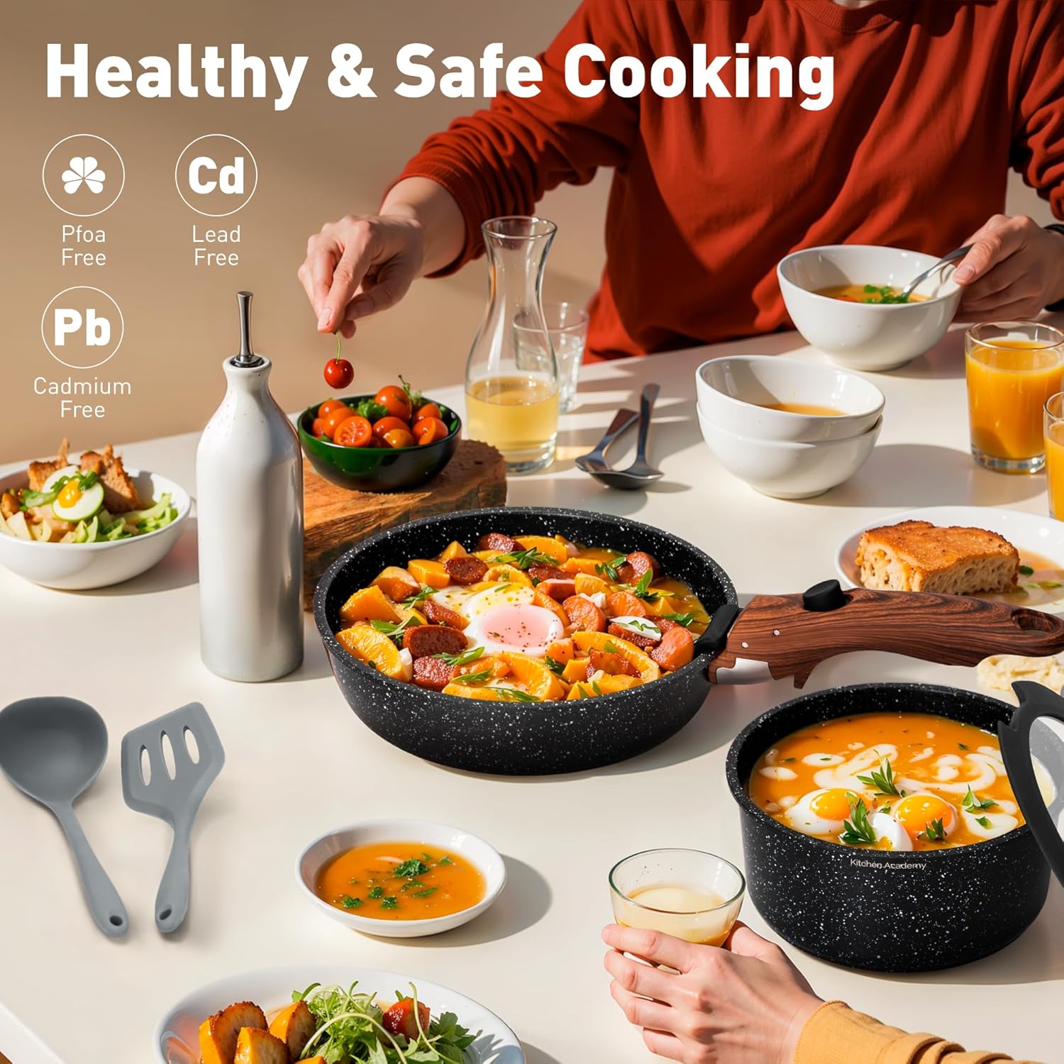 Thumbnail 5 de Kitchen Academy Non Stick Cookware Set 10-Piece