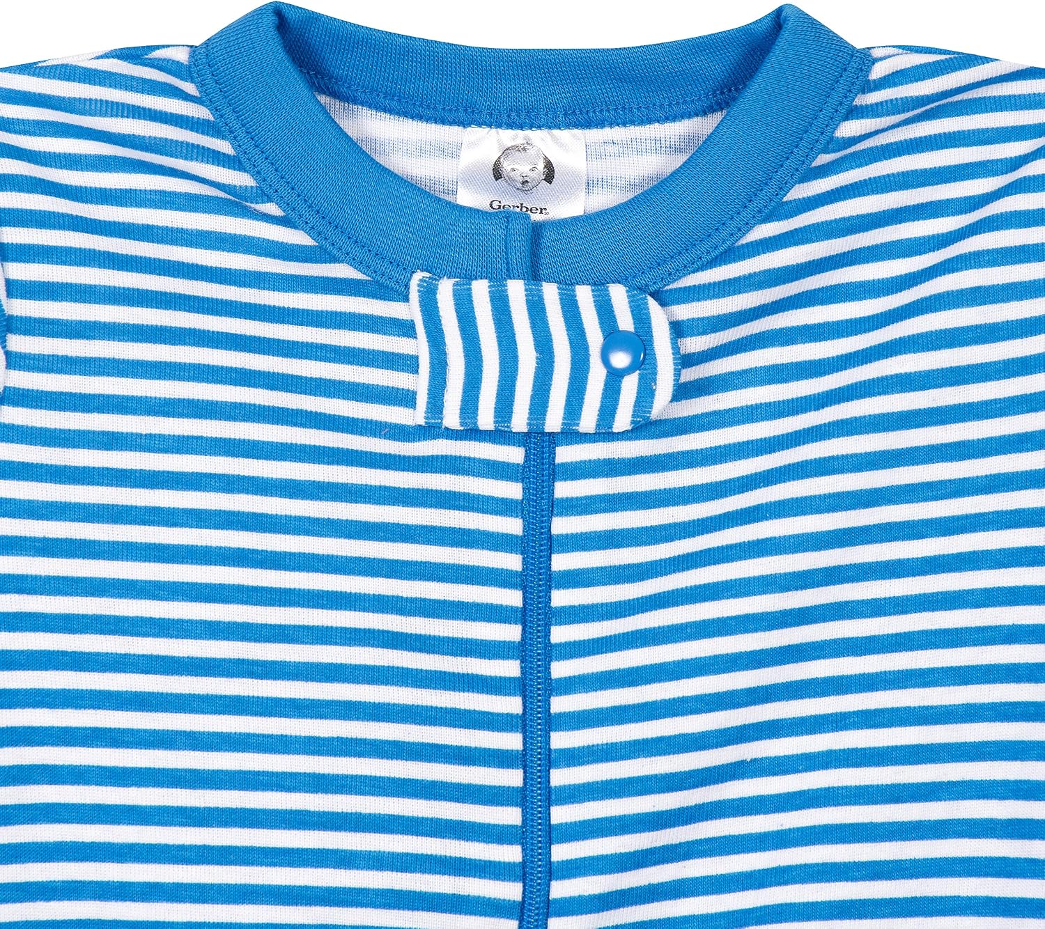 Detalle de Gerber Baby Jungen Kleinkind Sleepers – 4er-Pack mit Fuß und Frontreißverschluss