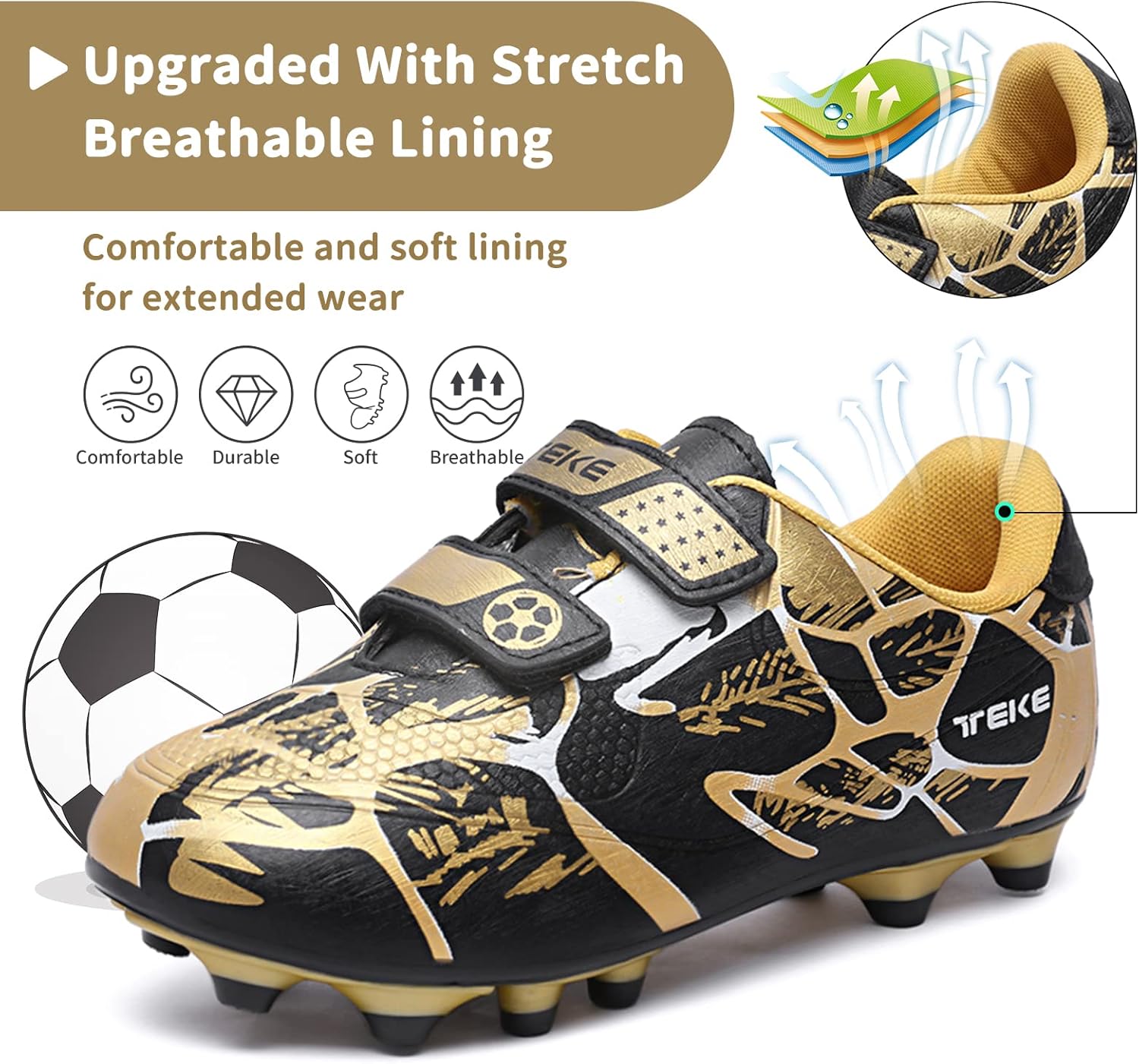Detalle de Boys Football Boots Shoes for Kids and Teens – FG/AG Football Trainers