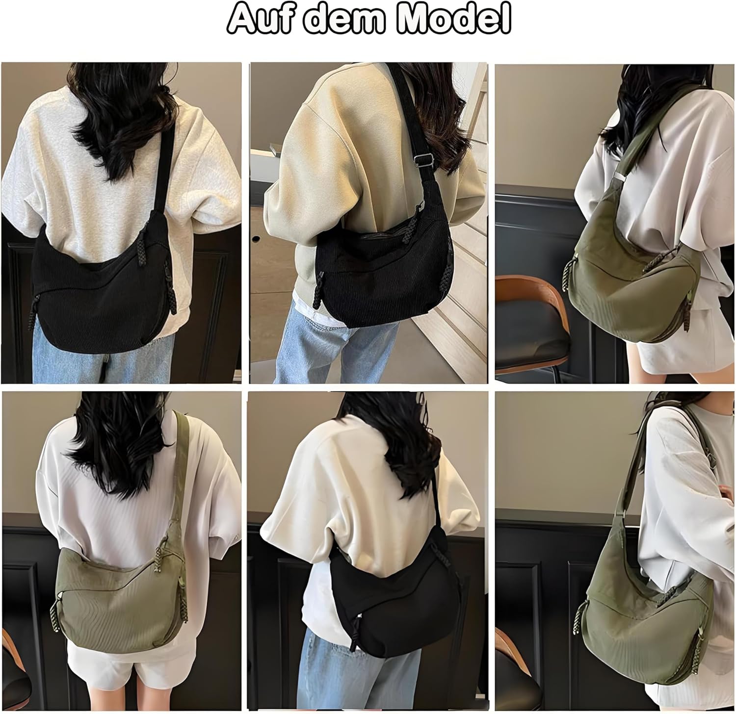 Thumbnail 1 de Aphorya Halbmond Umhängetasche – Cord Crossbody Moon Bag für Damen