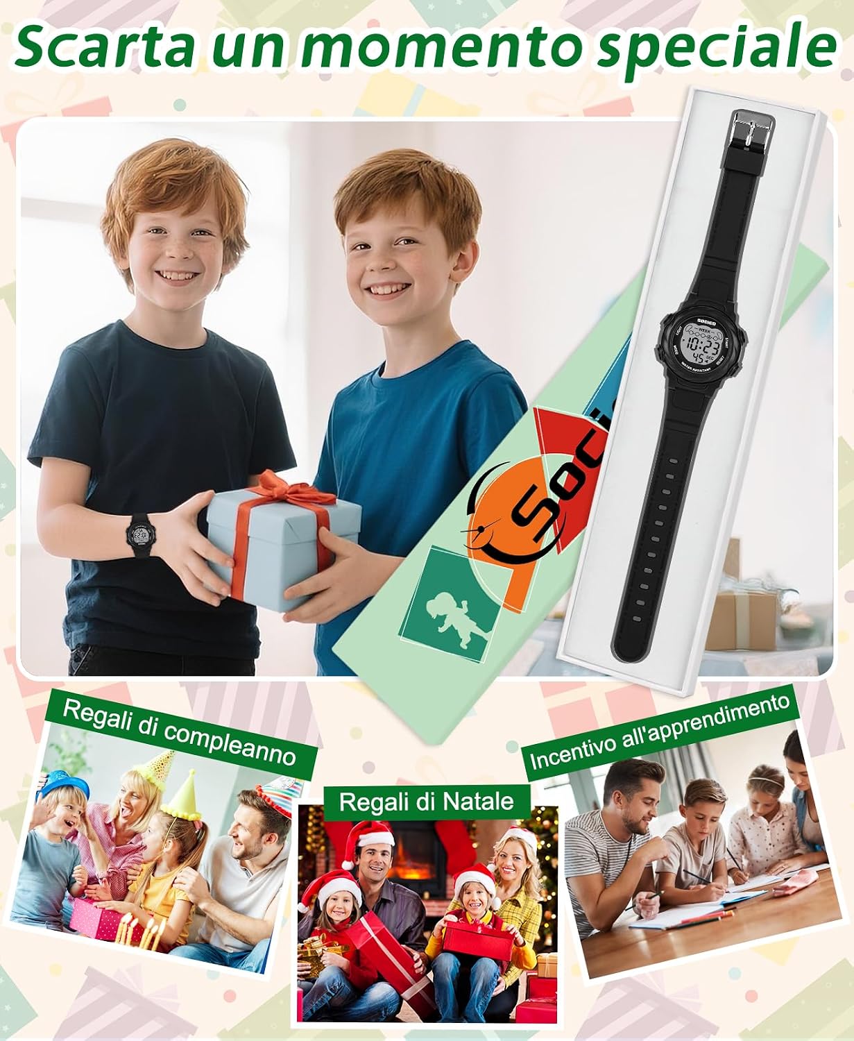 Thumbnail 5 de SOCICO Orologio digitale per bambini 50 m