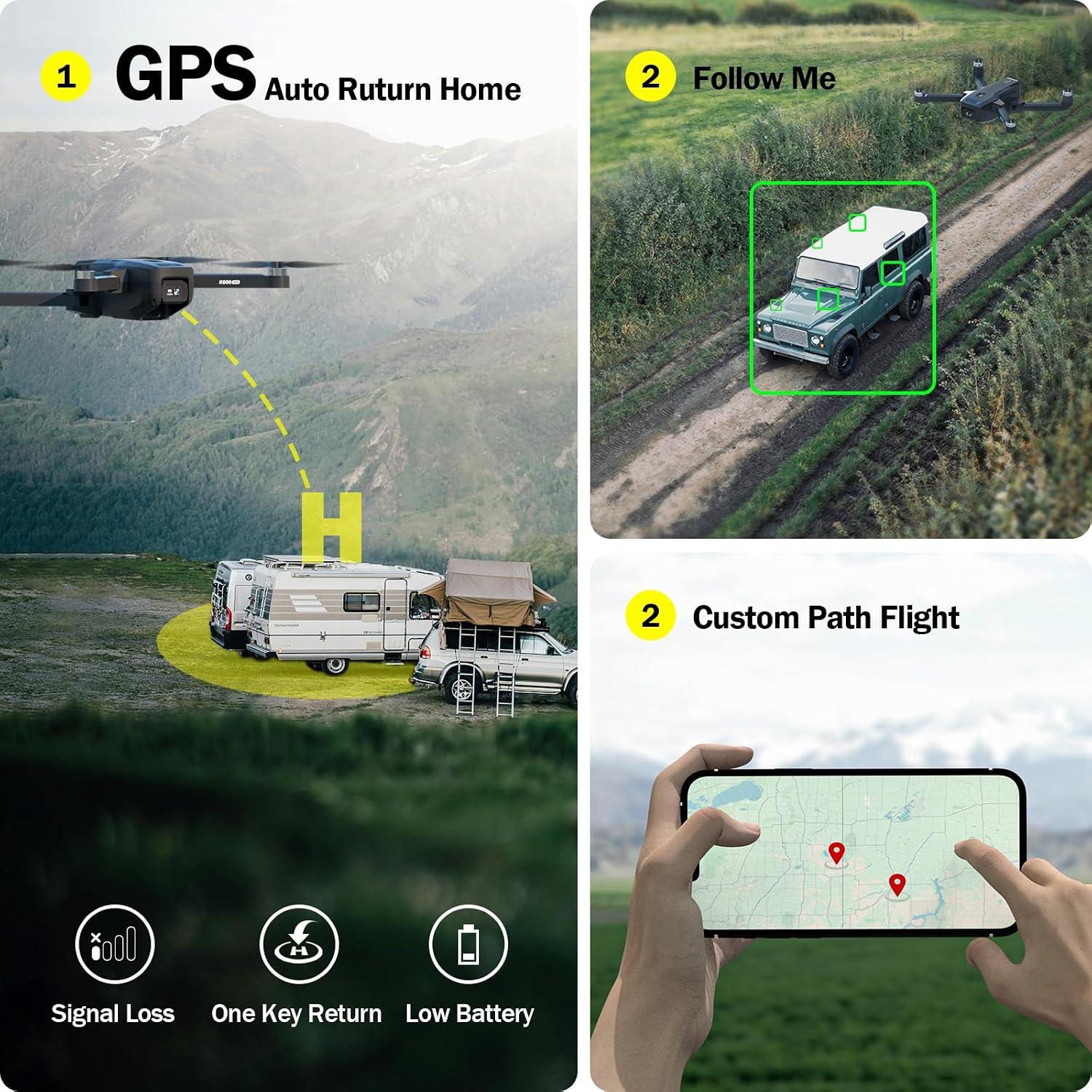 Detalle 2 de GPS Drone 4K Camera with 4.5" LCD Controller