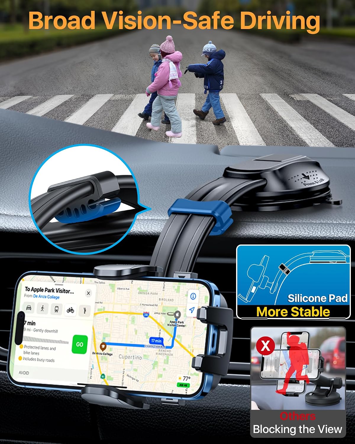Thumbnail 2 de HTU Upgraded Strongest Suction Car Phone Holder