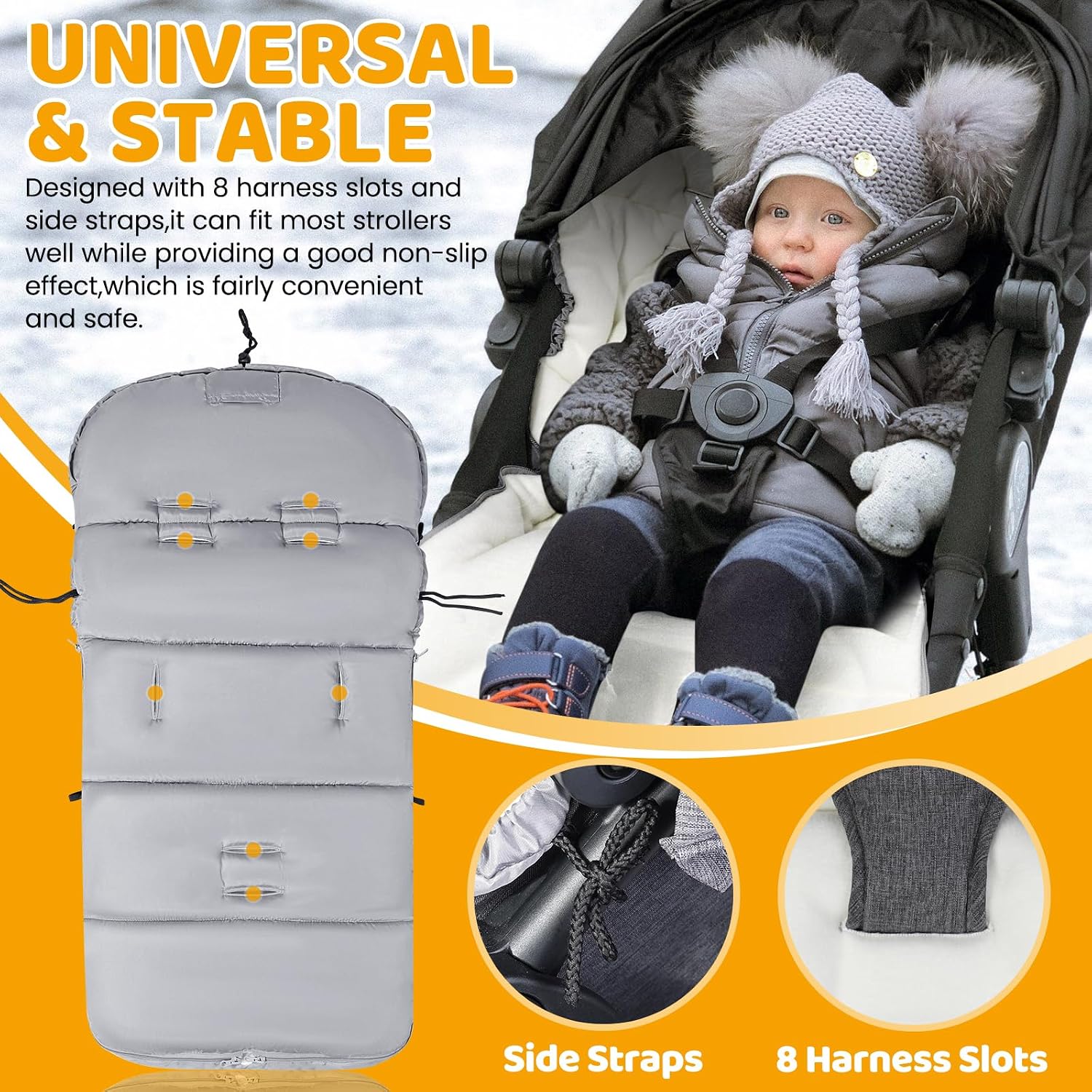 Thumbnail 2 de Ivywind Footmuff for Pushchair 95x50 cm