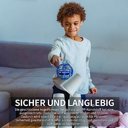 Detalle de Ivtivfu Fliegender Ball Spielzeug (Blau, Verbessert) – LED Hover Orb